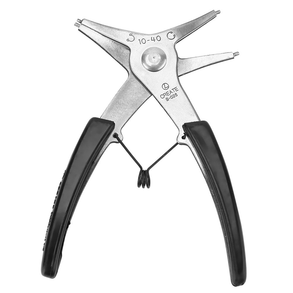 Dual Purpose Snap Ring Pliers Set - Straight & Bent Tip Circlip Pliers for Removing and Reassembling Retaining Rings | Professional Lock Ring Removal Tool for Automotive, Machinery, and DIY Repairs