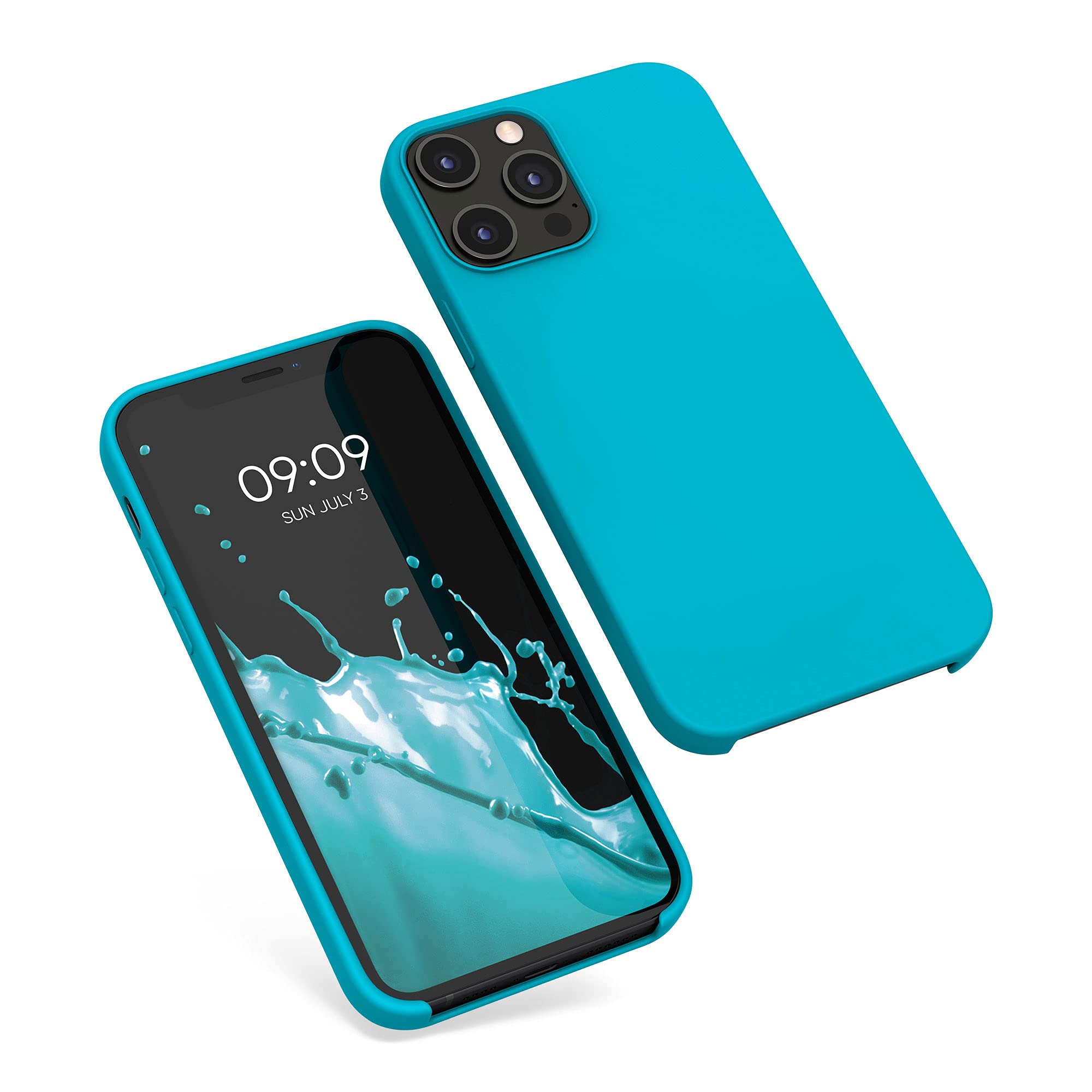 kwmobile Shockproof TPU Silicone Case for Apple iPhone 12 Pro Max - Soft Protective Phone Cover with Anti-Slip Grip - Cool Glacier Design - Perfect for Outdoor Activities & Daily Use