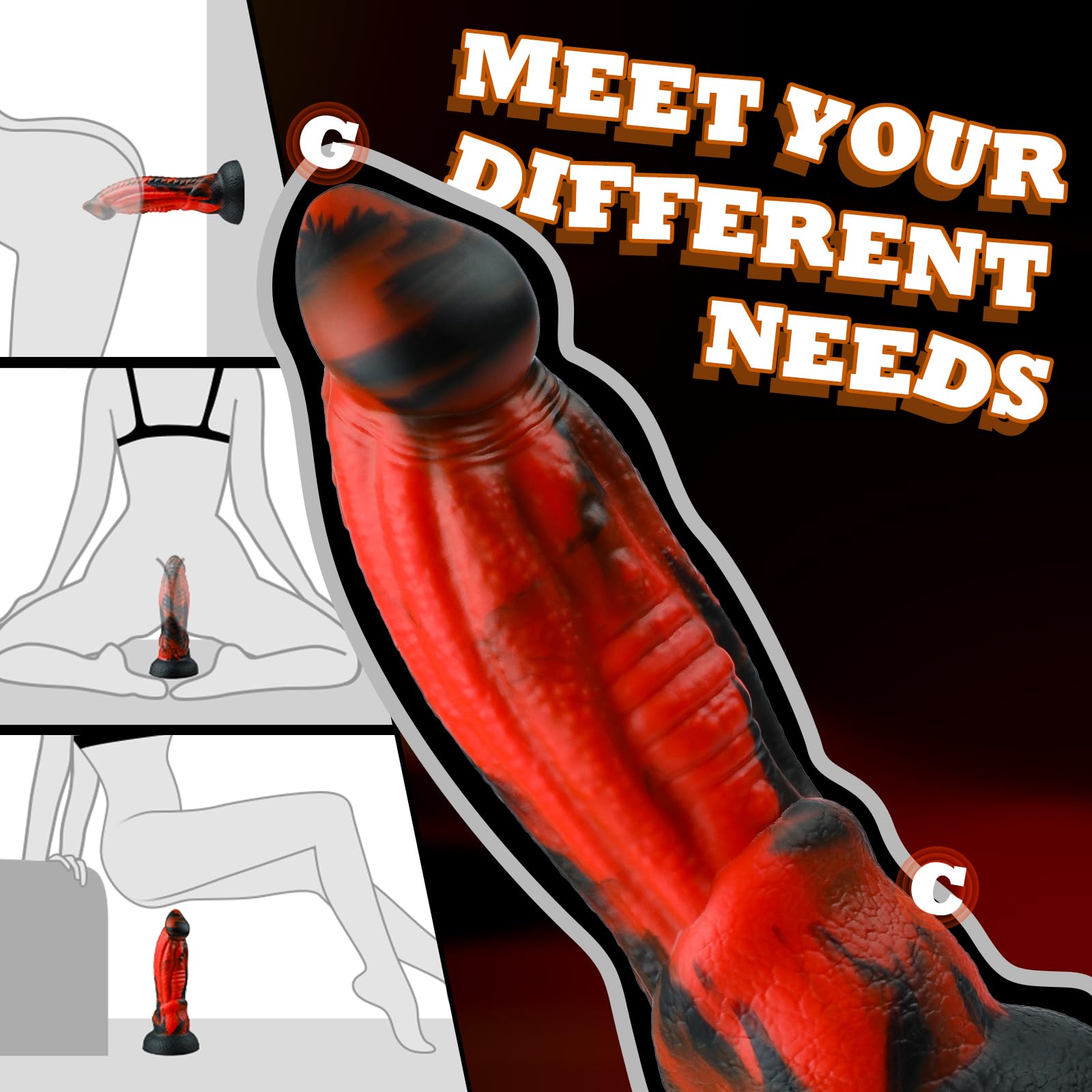 8.5 Inch Realistic Dragon Dildo for Women & Men - Fantasy Silicone Adult Toy with Strong Suction Cup, Anal Plug & Prostate Massager - Perfect for Solo Play, Couples Fantasy & BDSM Scenes