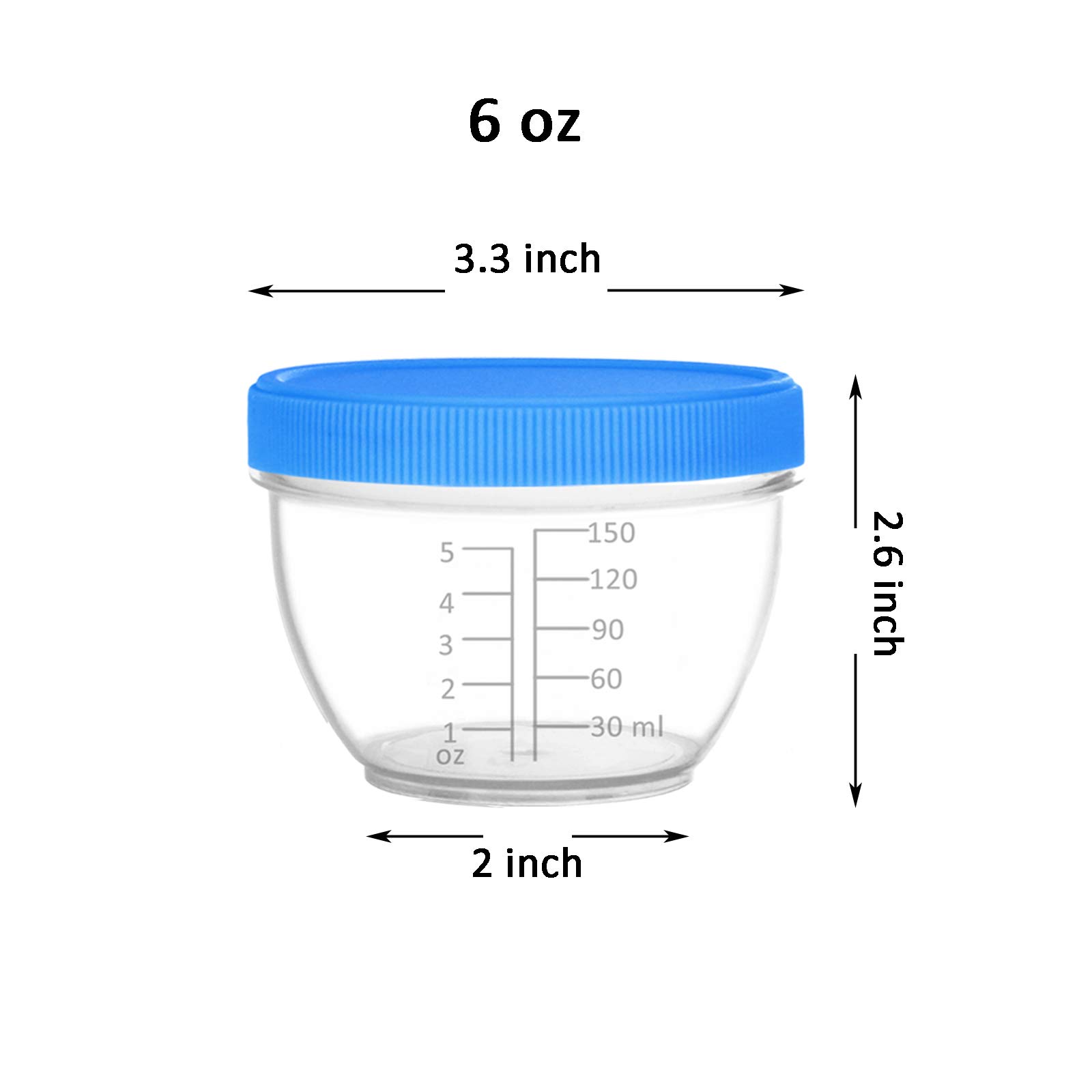 Youngever 18-Pack 180ml Baby Food Storage Containers with Lids & Labels - BPA-Free, Leakproof, Freezer & Dishwasher Safe - 9 Coastal Colors for Infant Puree, Breast Milk & Snacks - Perfect for Daycare, Travel & Meal Prep