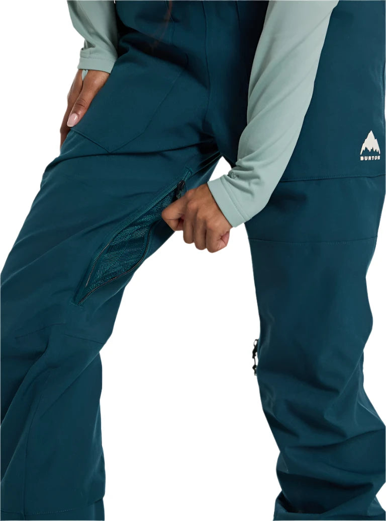Burton Women's Avalon Stretch 2L Waterproof Bib Snow Pants 2025 - Insulated Winter Ski Pants for Women - Perfect for Skiing, Snowboarding & Cold Weather Outdoor Activities