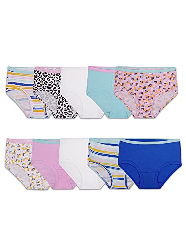 Brief - 10 Pack - White/Stripes/Animal Print