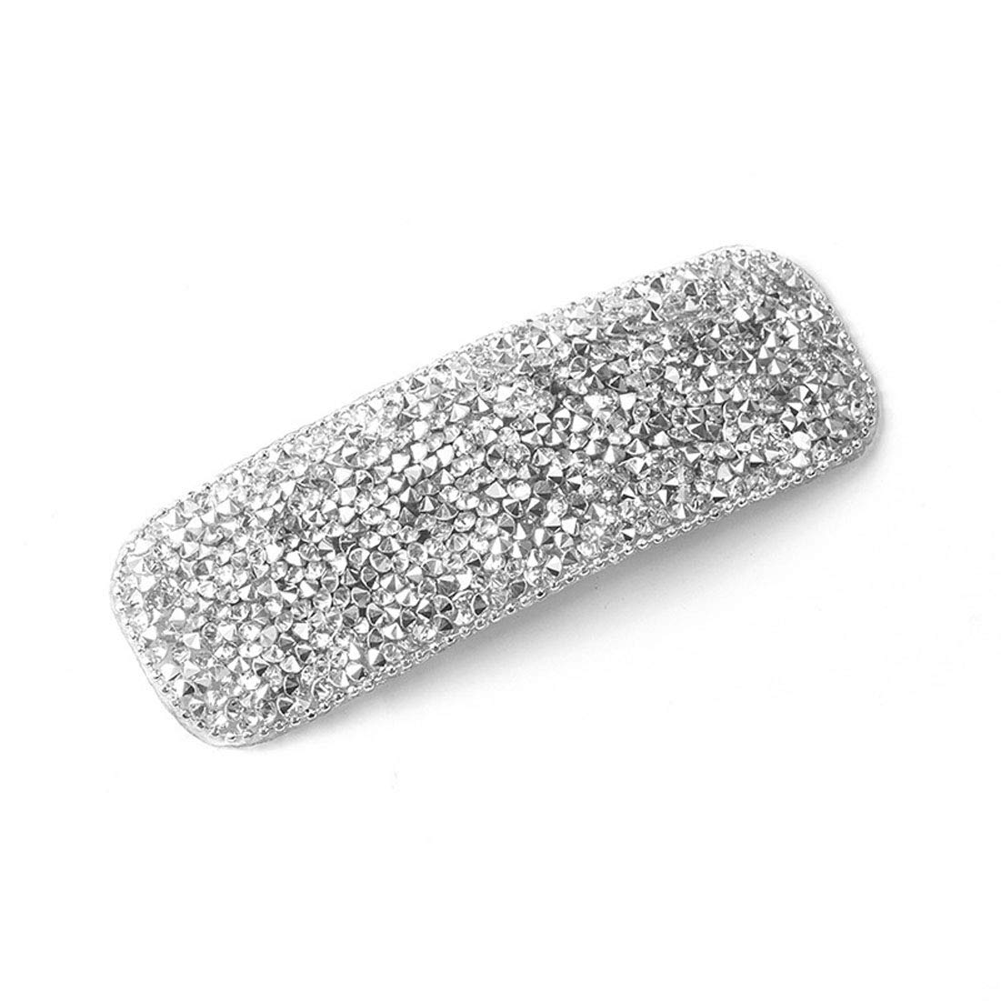 3PCS Sweet Rhinestone Hair Clips for Women - Elegant Alloy Hairpins, Fashionable Barrettes & Side Hair Clips (Silver) | Perfect for Weddings, Parties & Daily Styling