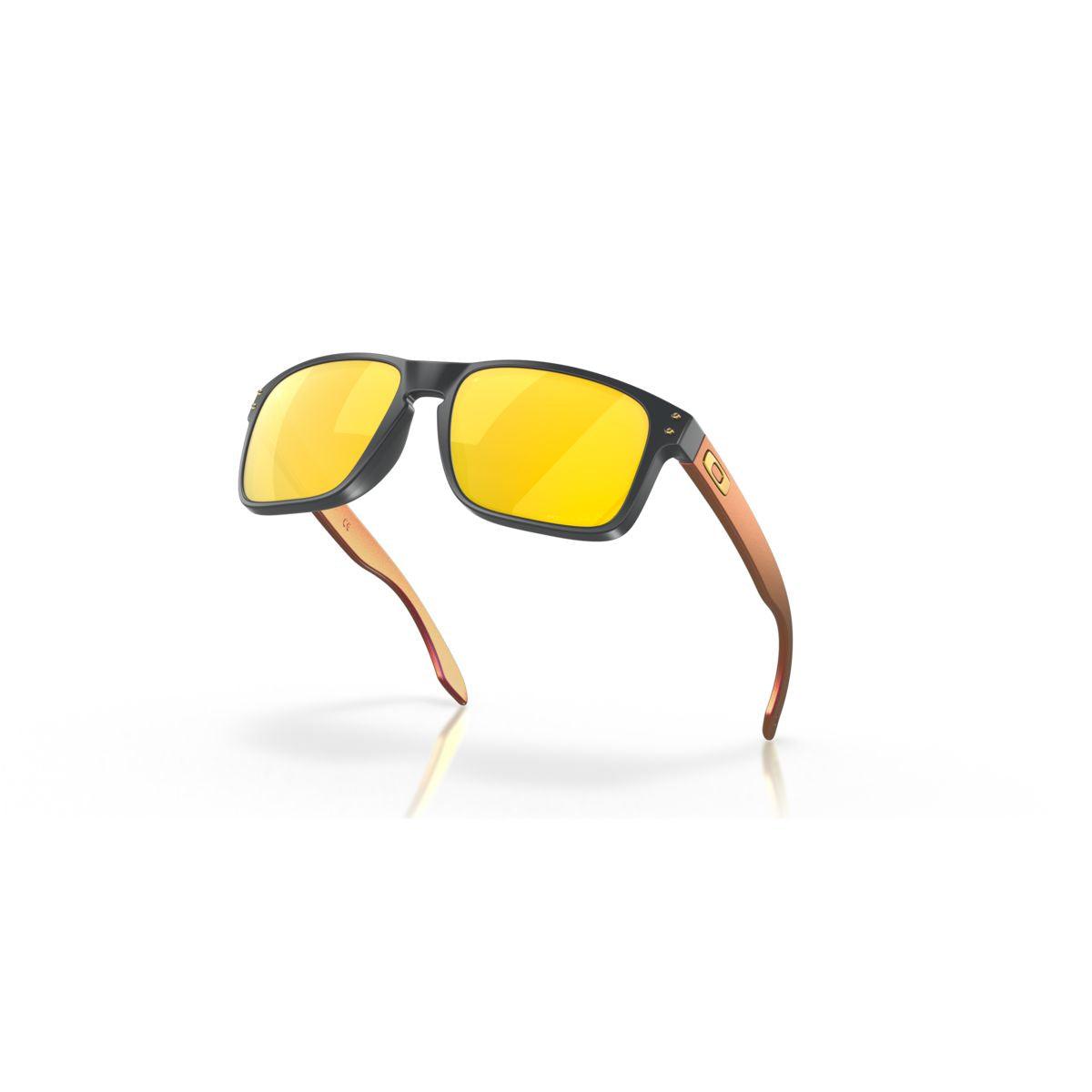 Oakley Holbrook Sunglasses Matte Carbon Frame with Prizm 24K Polarized Lenses - Low Bridge Fit (0OO9244-924459) for Driving, Outdoor Sports & Everyday Wear