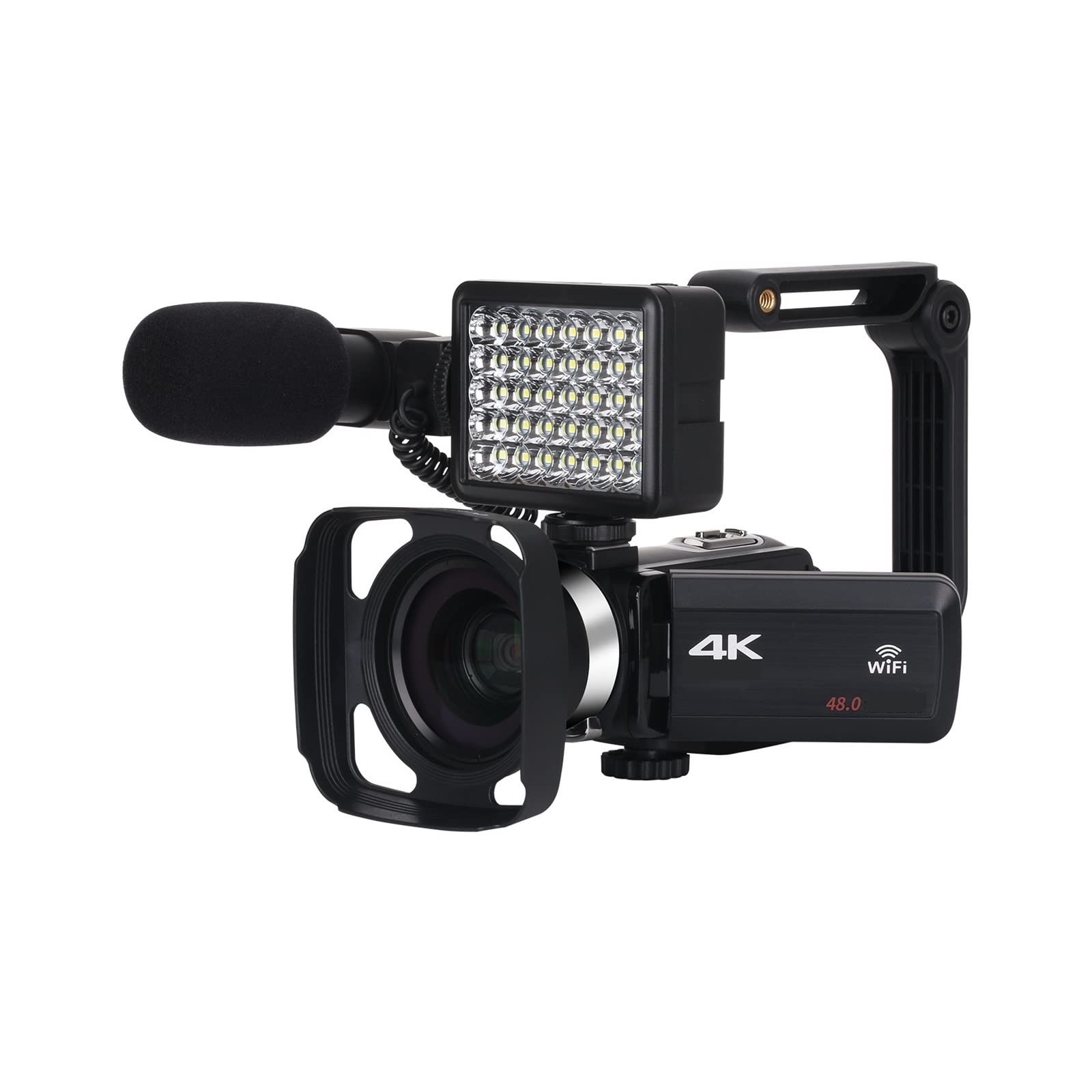 4K Ultra HD Digital Video Camera Camcorder - AUBEST 18X Zoom Live Streaming Vlogging Recorder with Webcam for YouTube, Travel & Photography (NO SD Card, Camera Kit 1 Included)