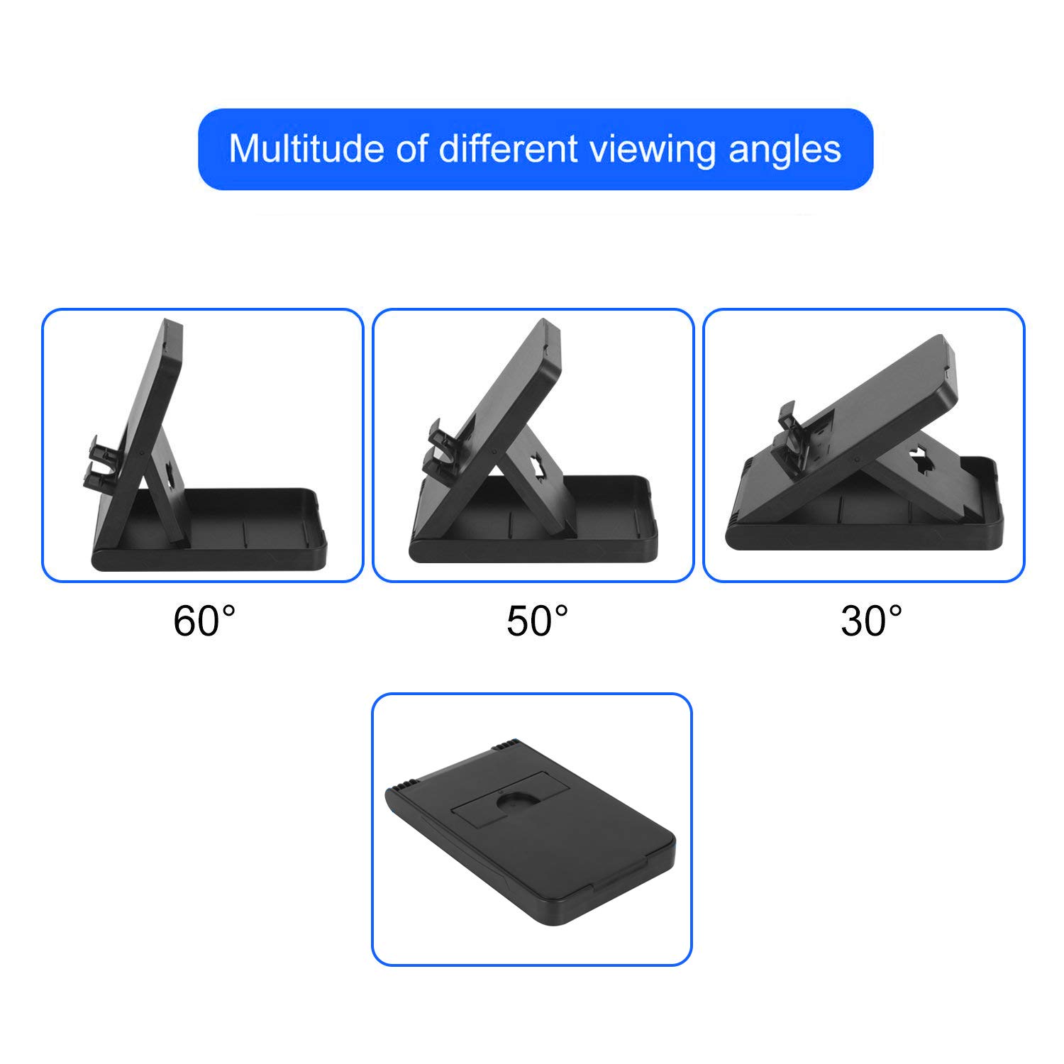 Foldable Multi-Angle Stand for Nintendo Switch & Switch Lite - Portable Gaming Holder Compatible with iPad, iPhone, Samsung Galaxy Tablets & Android Devices | Perfect for Travel, Bed Gaming & Hands-Free Viewing
