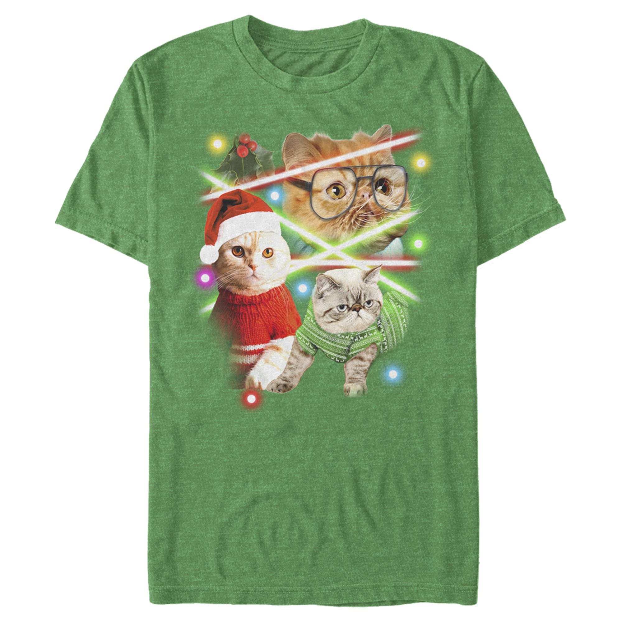 Lost Gods Laser Cats Graphic T-Shirt for Men - Cool Casual Tee for Streetwear, Gaming & Pop Culture Fans