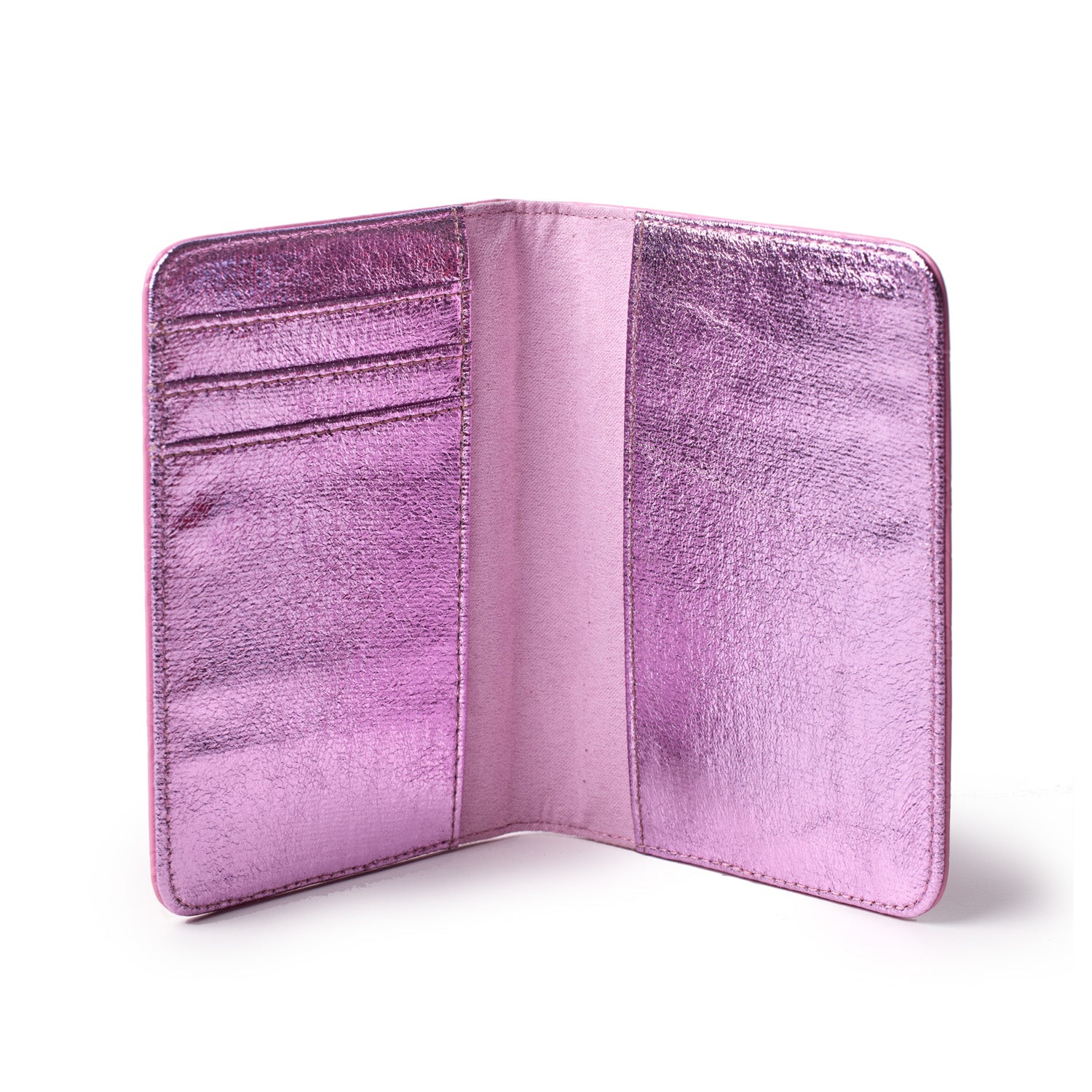 Monogram Passport Holder in Mirror Pink - Stylish Travel Accessory for Women & Men | Perfect for Airports, Vacations & Business Trips