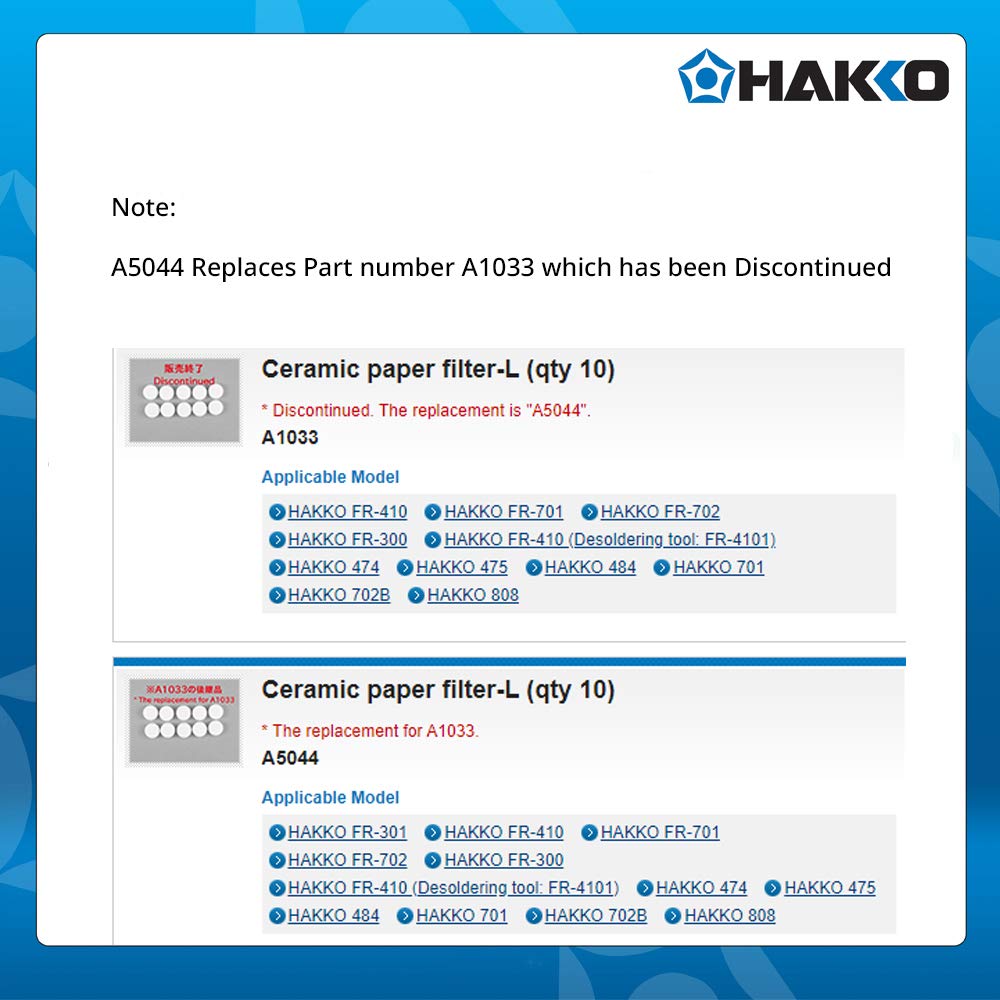 Hakko A5044 Ceramic Paper Filters L (10-Pack) - Premium Coffee Drippers for Pour Over & Cold Brew at Home or Cafe
