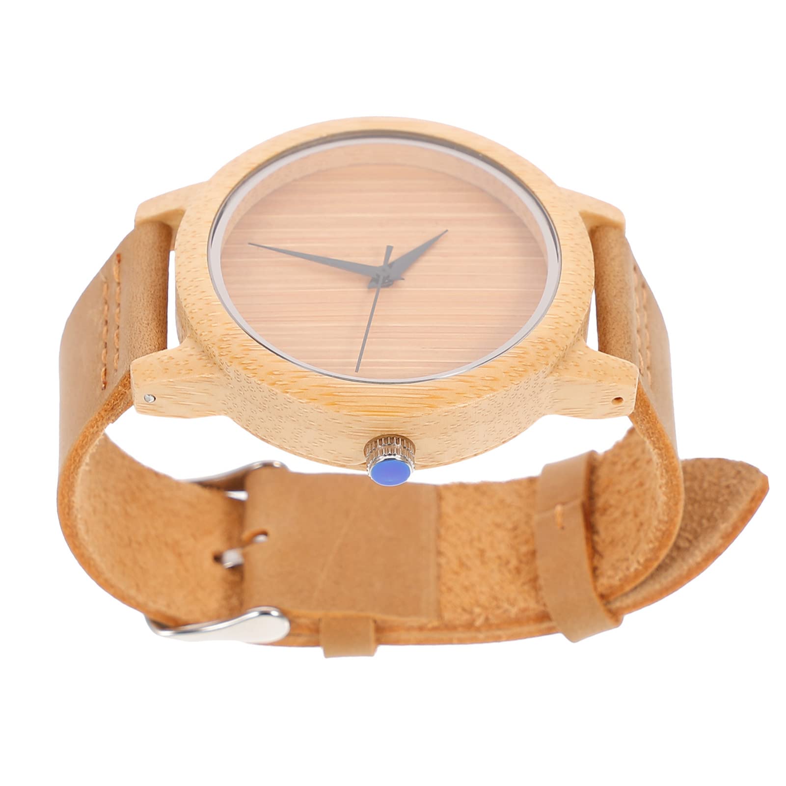 Vintage Wooden Watches for Men & Women - Handmade Leather Band Wood Wristwatch Jewelry - Perfect for Casual, Business & Outdoor Activities