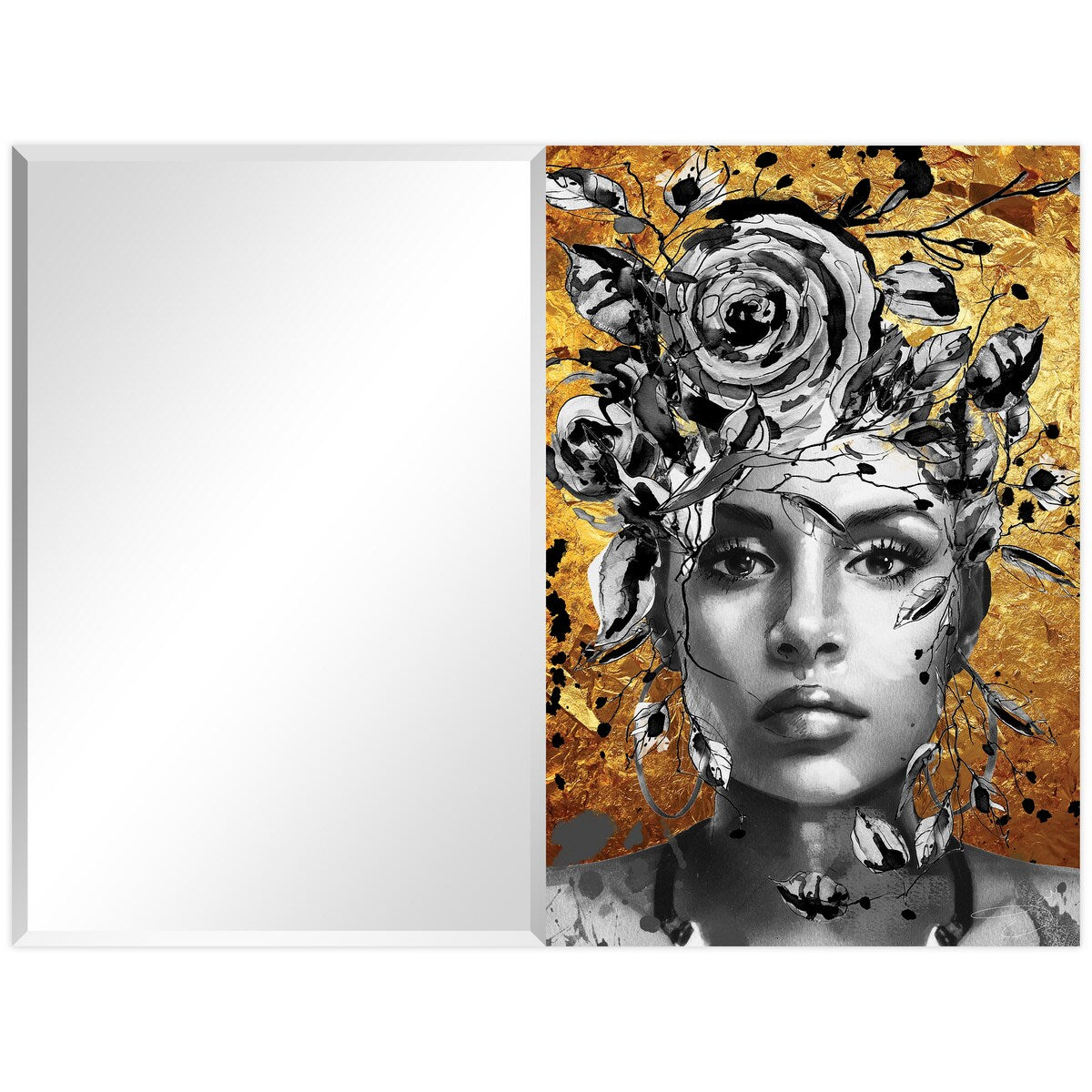 Be Yourself Rectangular Beveled Mirror - Free Floating Printed Tempered Art Glass (48