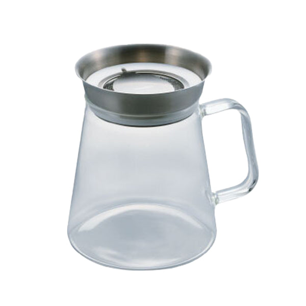Hario Simply Glass Tea Server - 600ml Clear Glass Teapot with Stainless Steel Infuser for Loose Leaf Tea, Iced Tea & Herbal Brewing - Perfect for Home, Office & Tea Ceremonies