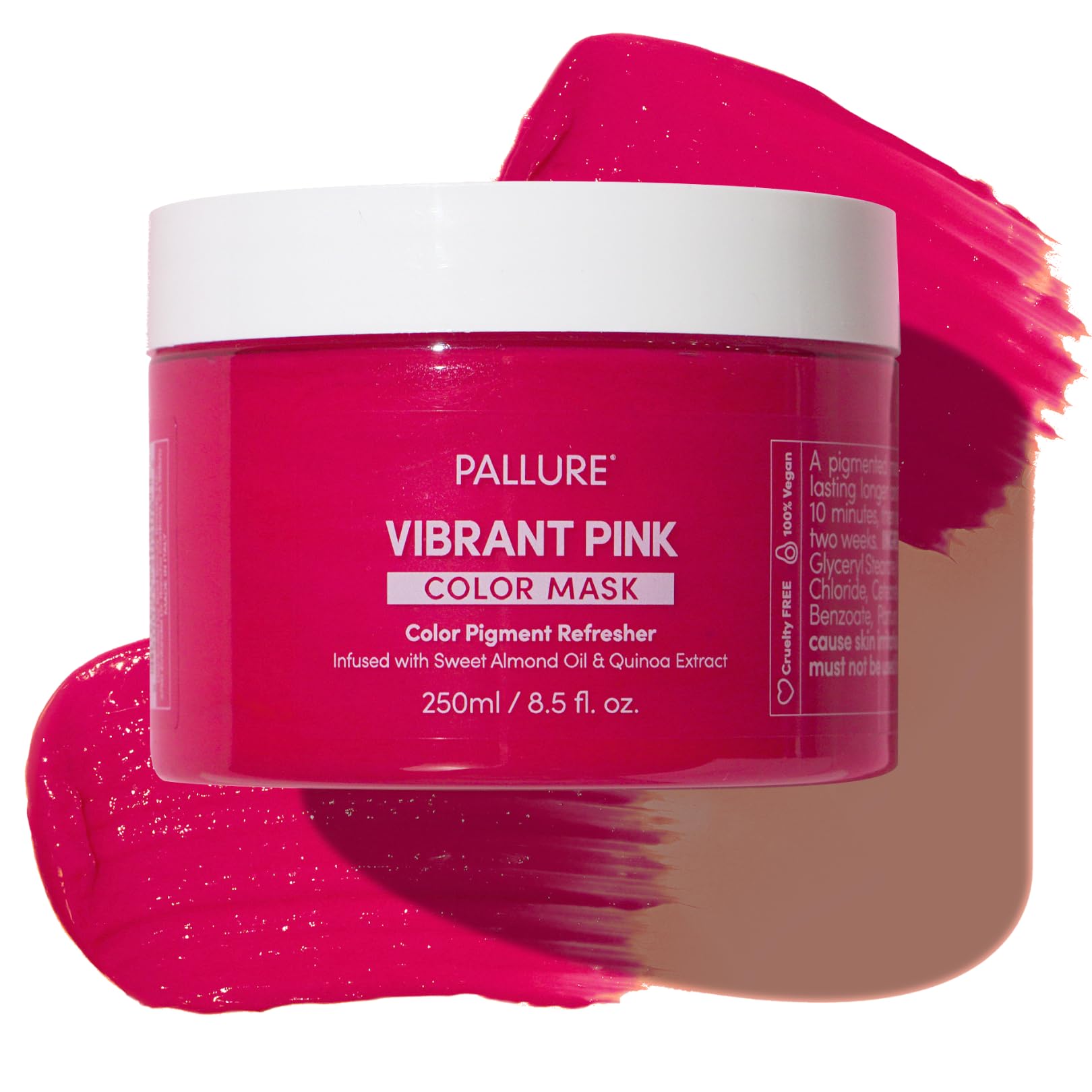 Vibrant Pink Semi-Permanent Hair Color Depositing Conditioner & Refresher Mask - 8.5 Oz | Long-Lasting Color Boost for Damaged or Faded Hair | Perfect for DIY Touch-Ups, Color Maintenance & Vibrant Hair Revival at Home