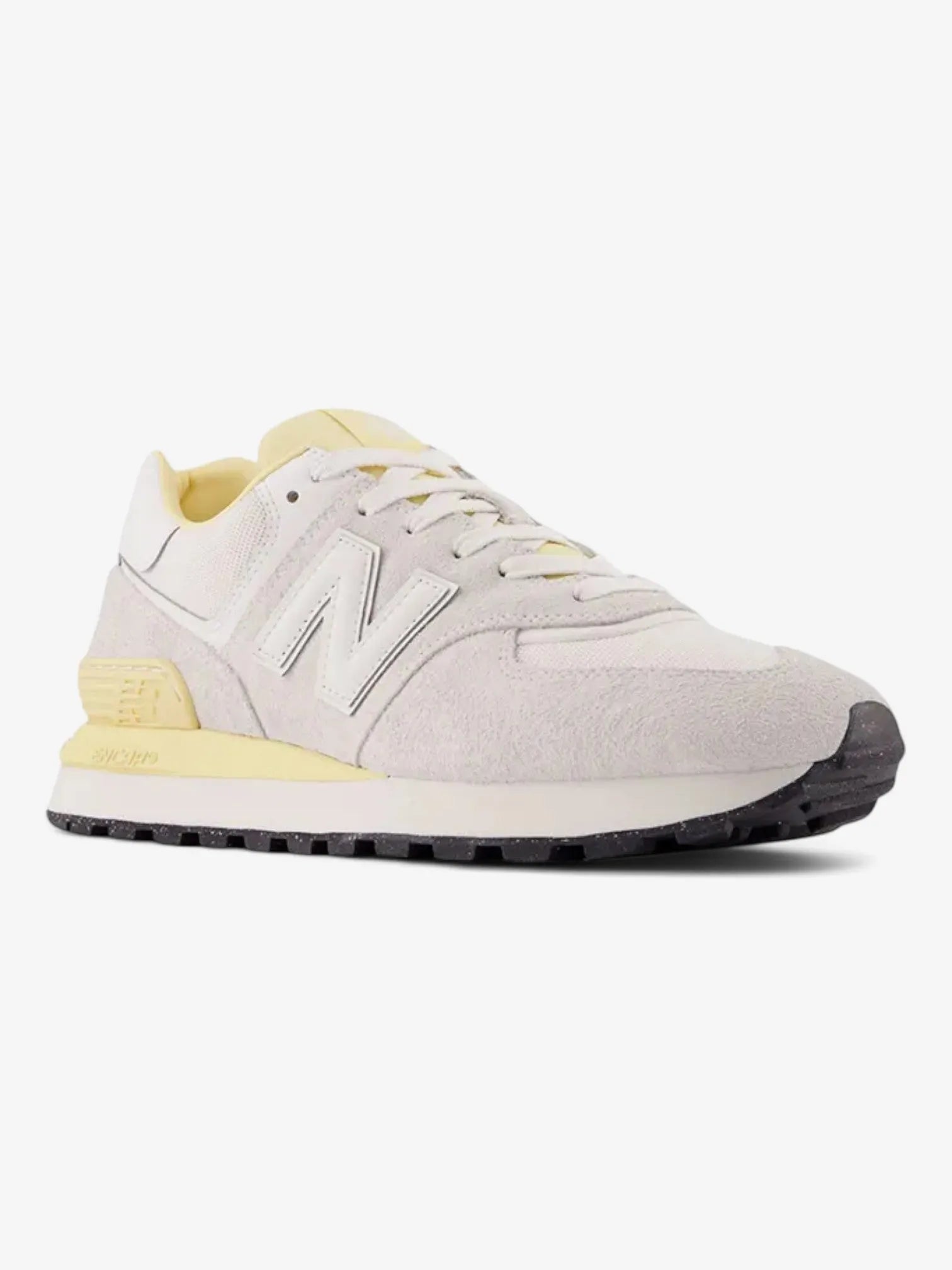 New Balance 574 Legacy Sneakers for Men & Women - White & Yellow Running Shoes for Walking, Gym & Casual Wear | Comfortable Athletic Shoes for Daily Use