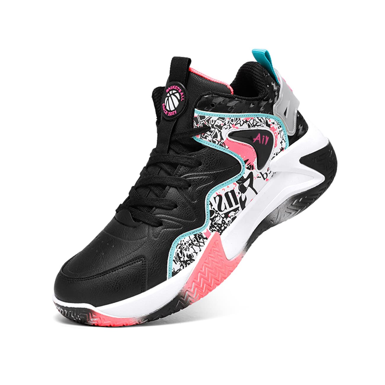 **Men's Basketball Shoes - Non-Slip Low Top Sneakers for Indoor & Outdoor Sports - Lightweight & Comfortable for Training, Running, and Streetwear**