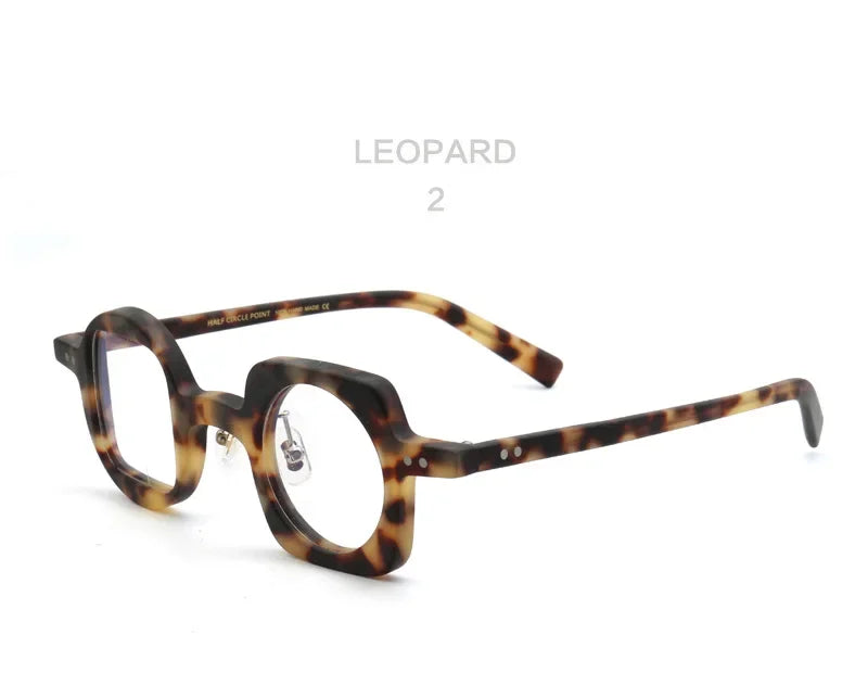 Stylish Aror Unisex Full Rim Flat Top Square Round Acetate Eyeglasses 34943 - Perfect for Work, Reading & Fashion