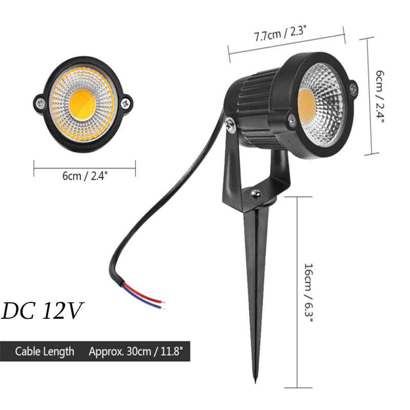 10X 12V LED Waterproof Outdoor Garden Spotlights - Landscape Lighting for Yard, Patio, Pathway & Driveway - IP65 Weatherproof Flood Lights for Home Exterior & Garden Decor