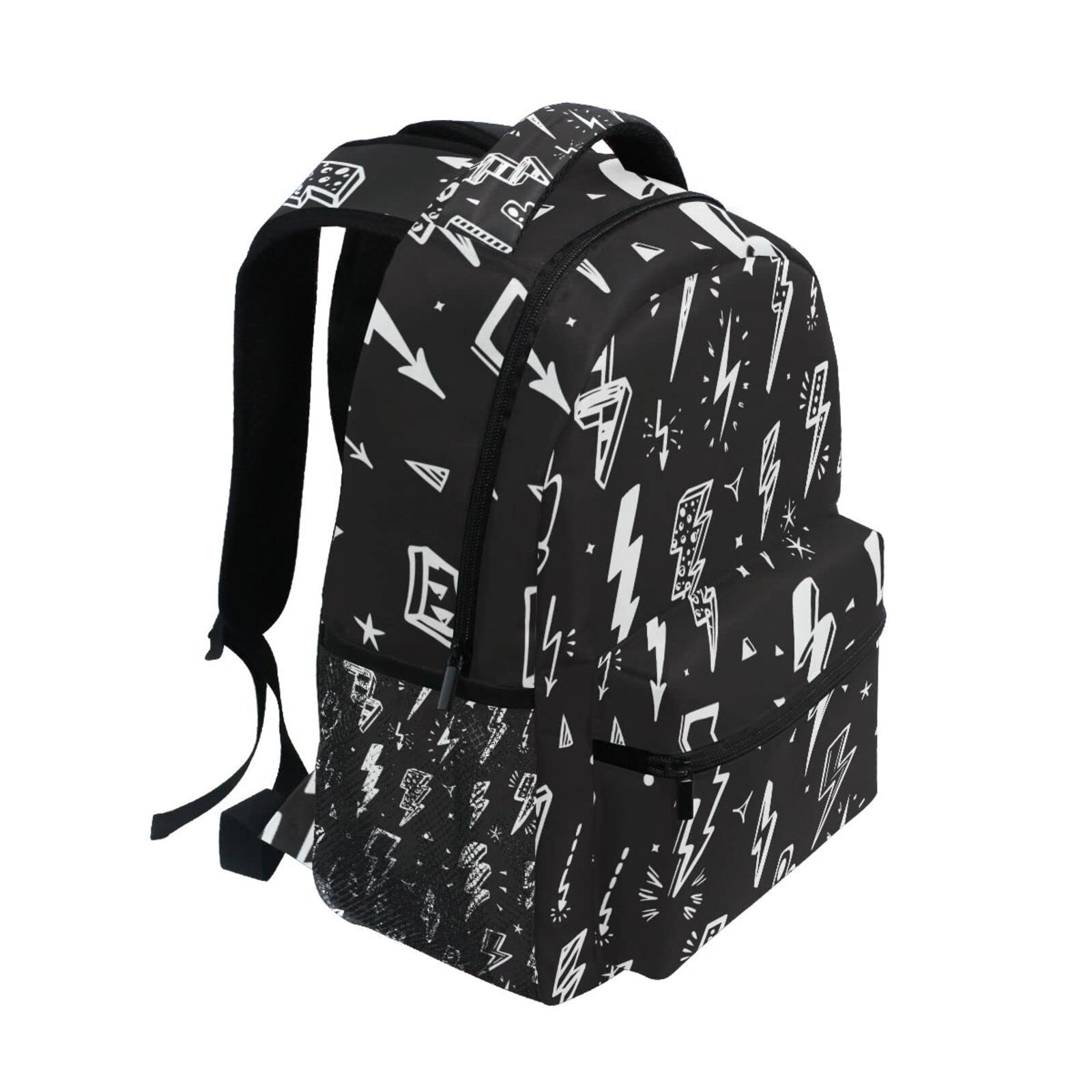 Lightning Bolt Themed Boys & Girls Kids Backpack for School, Travel & Daypack - Durable Elementary Bookbag for Students - Perfect for Class, Outings & Daily Use