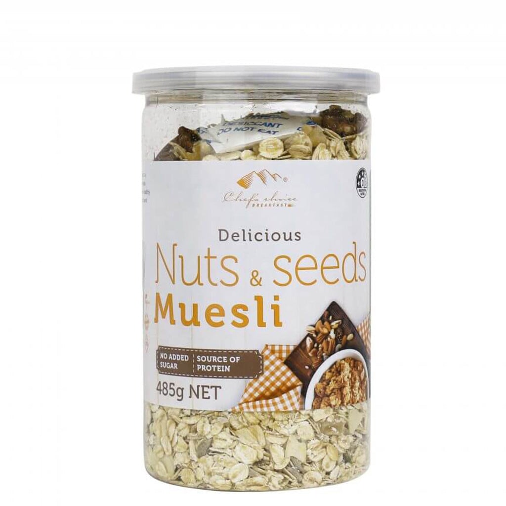 Chef's Choice Premium Nuts and Seeds Muesli - Healthy Breakfast Cereal with Almonds, Walnuts & Dried Fruits | Perfect for Vegan, Keto & Gluten-Free Diets | Great for Breakfast Bowls, Yogurt Topping & Snacking