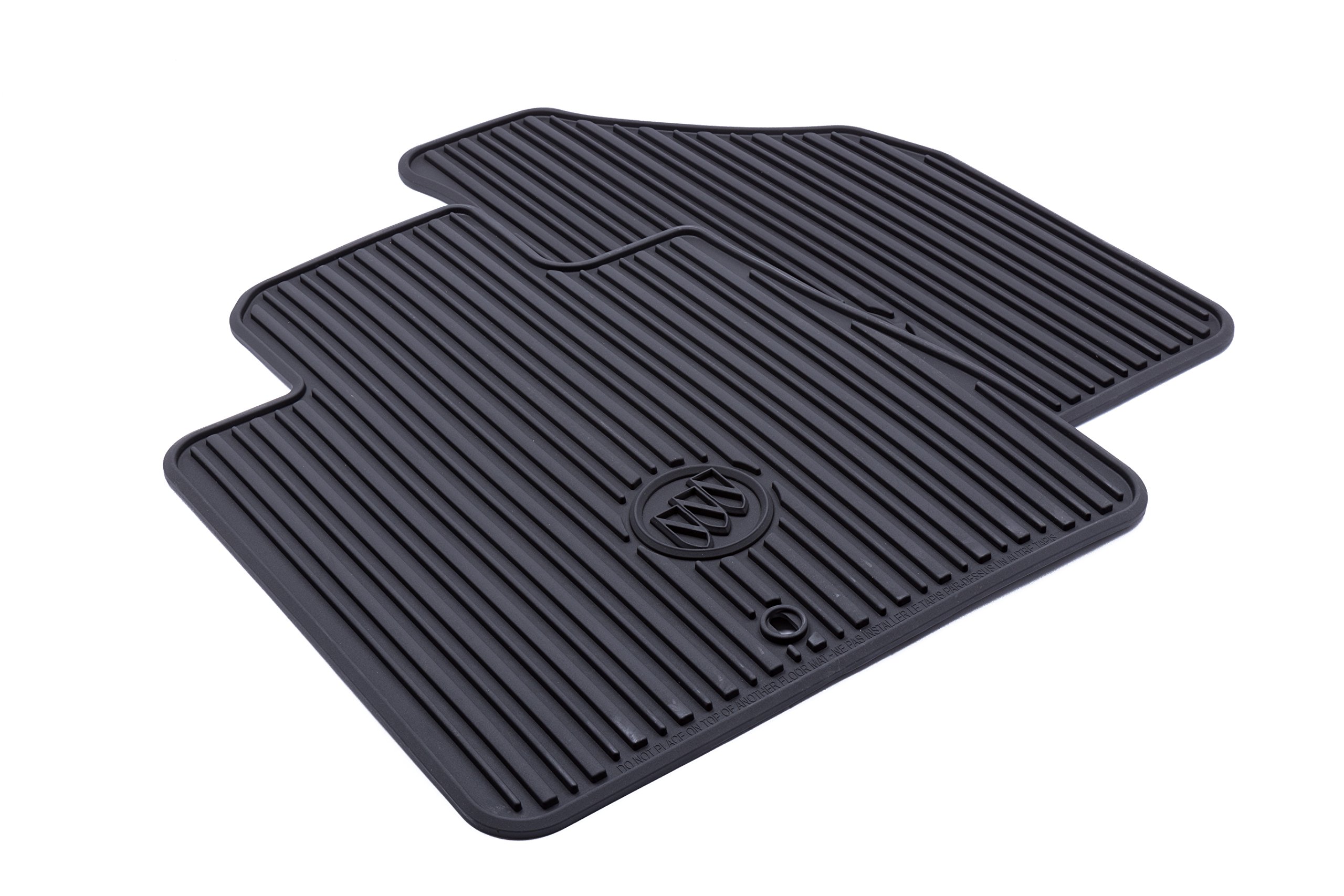 Premium GM Accessories 22890024 All-Weather Front Floor Mats for Buick - Ebony Black, Heavy Duty Rubber, Custom Fit Car Mats for Weather Protection - Perfect for Rain, Snow & Mud Protection in SUVs and Sedans