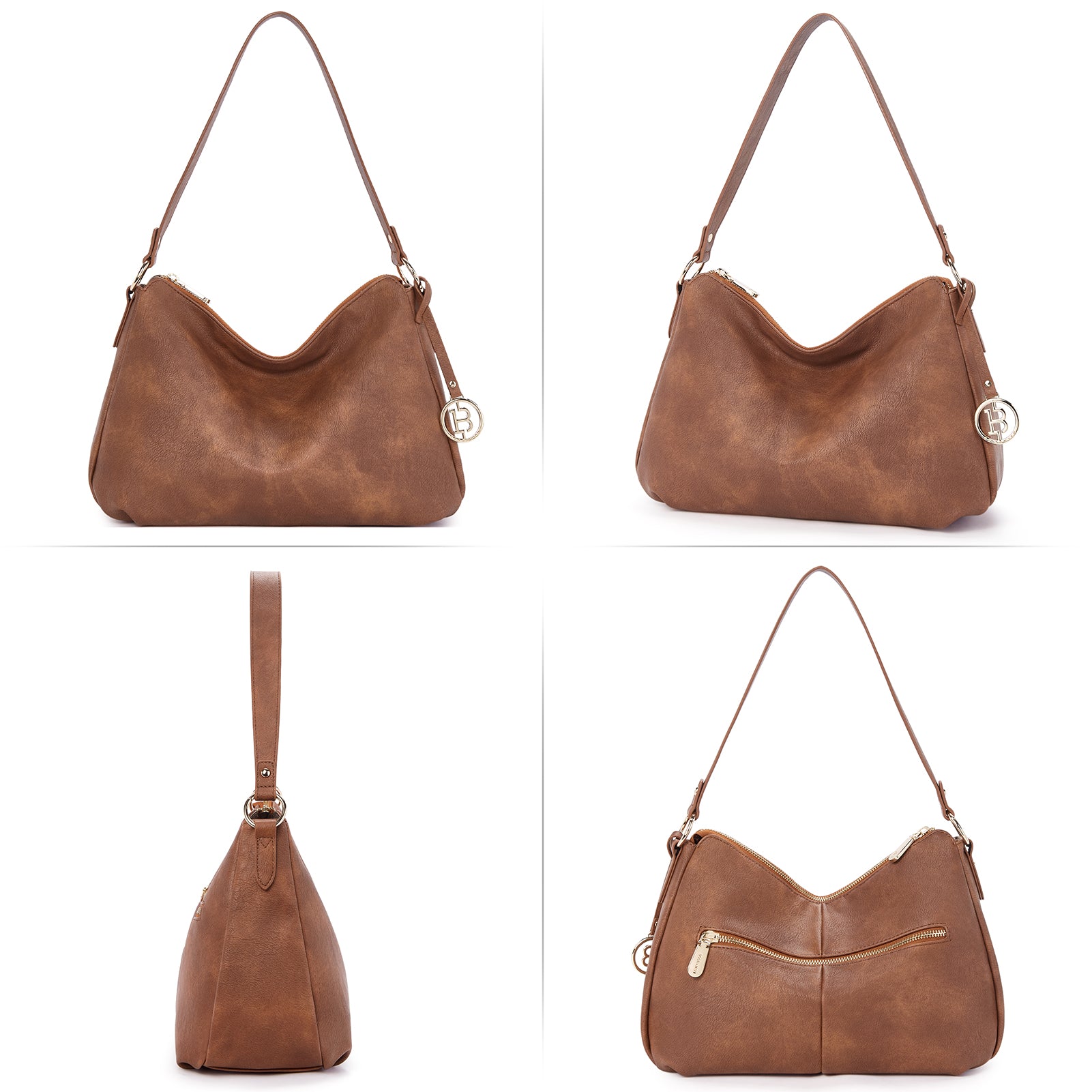 Kweli Hobo Shoulder Handbag - Pebble Leather Crossbody Purse for Women | Stylish & Durable Everyday Bag for Work, Travel & Shopping