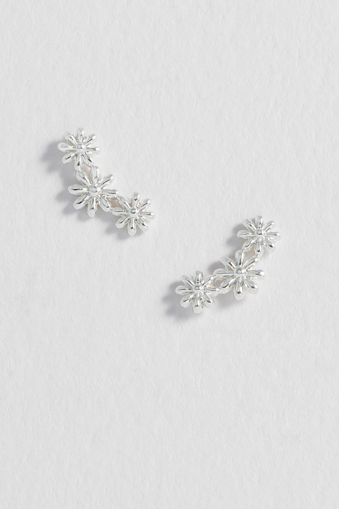 Triple Flower Stud Earrings for Women - Dainty Floral Fashion Jewelry - Perfect for Everyday Wear, Parties & Gifts
