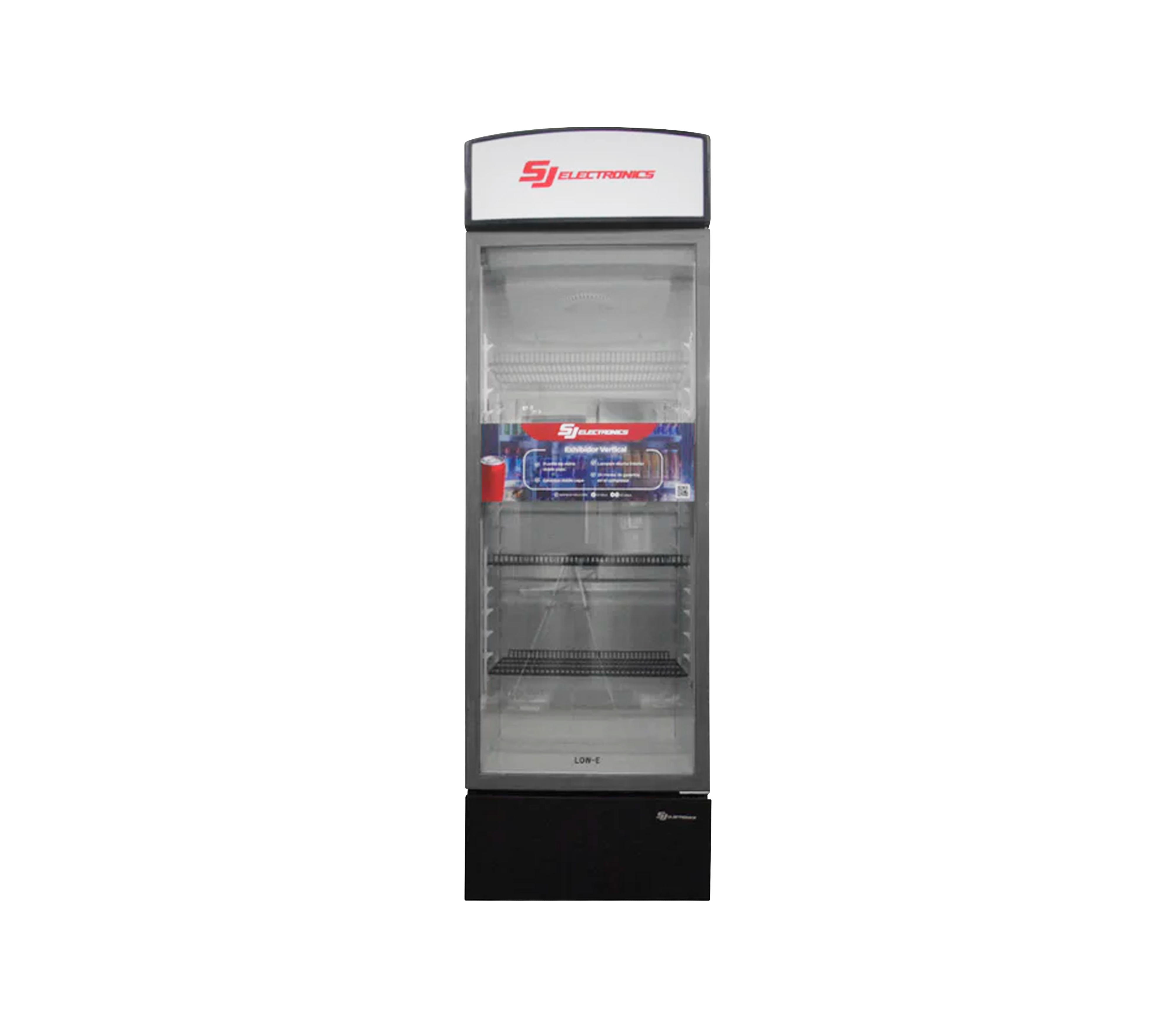 SJ 300 Vertical Display Showcase 300L with Lock - Commercial Refrigerator for Restaurants, Grocery Stores & Retail Shops