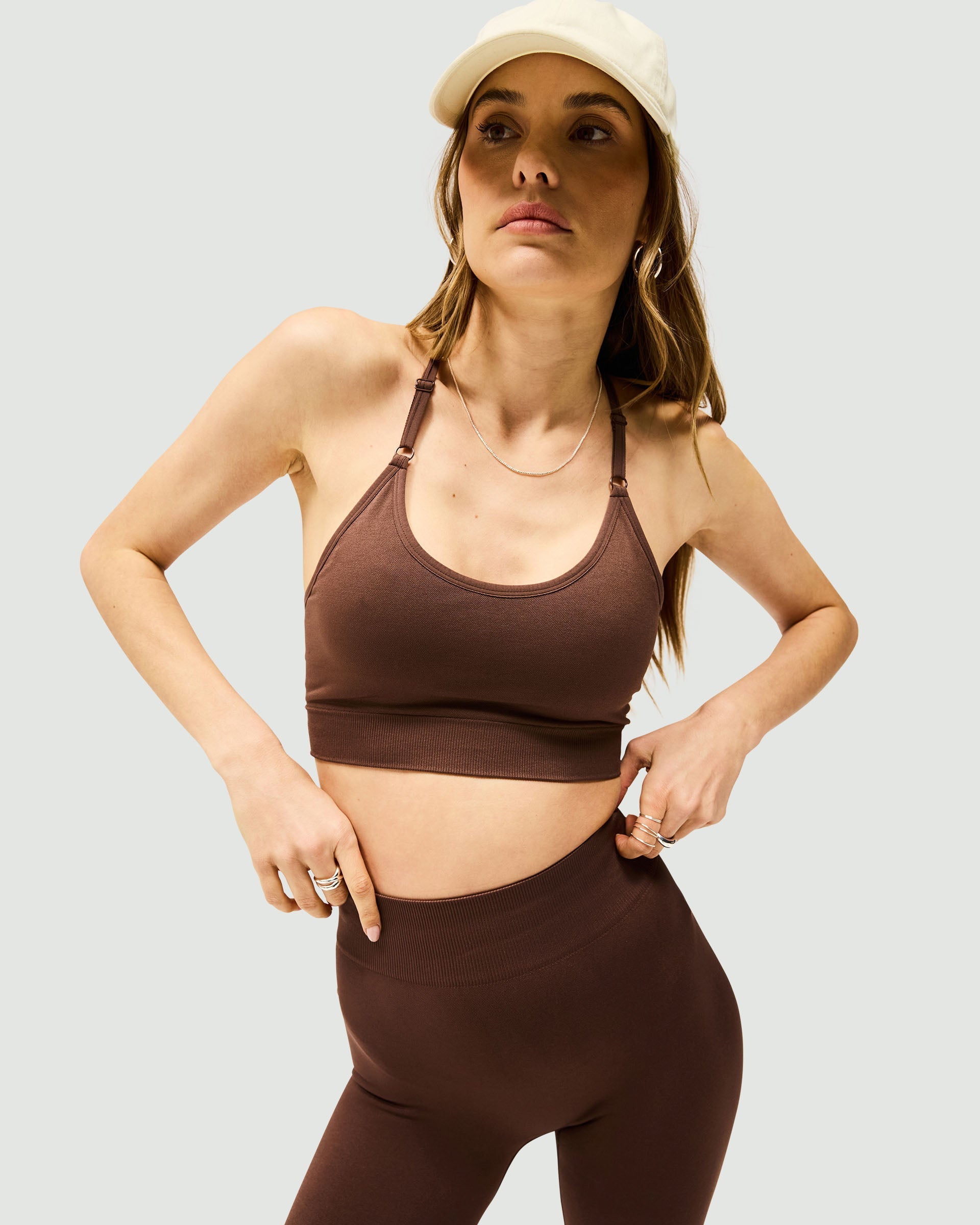 Owners Club Contour Seamless Leggings - High Waisted Yoga Pants for Women, Mocha Brown | Perfect for Workouts, Yoga, Running & Lounge Wear