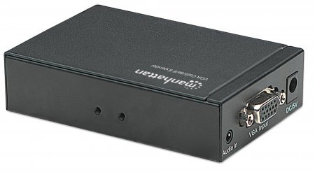 Manhattan Computer PRO VGA Extender - 1080p HD Video & Audio Over Cat5e/Cat6 Cable (330ft) for Home Theater, Conference Room & Gaming Setup
