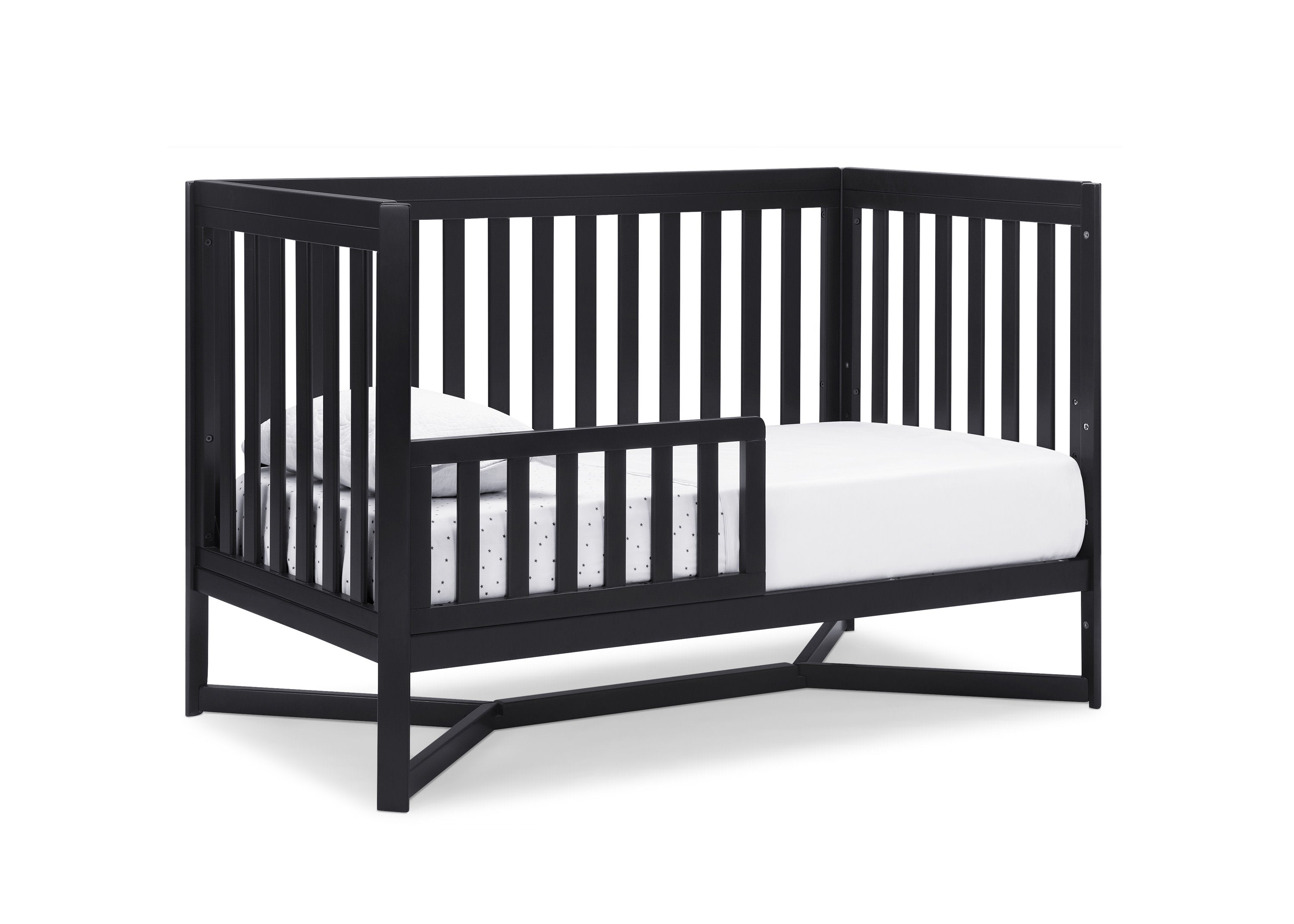 Tribeca 4-in-1 Convertible Baby Crib - White Nursery Furniture for Newborn to Toddler Bed - Perfect for Modern Nursery Rooms & Daycare Centers