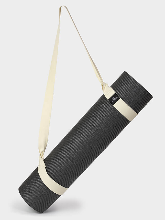Organic Cotton Yoga Mat Strap Carrier for Yoga Studio - Premium Yoga Mat Holder with Adjustable Shoulder Strap - Perfect for Yoga Class, Gym, Travel & Outdoor Workouts