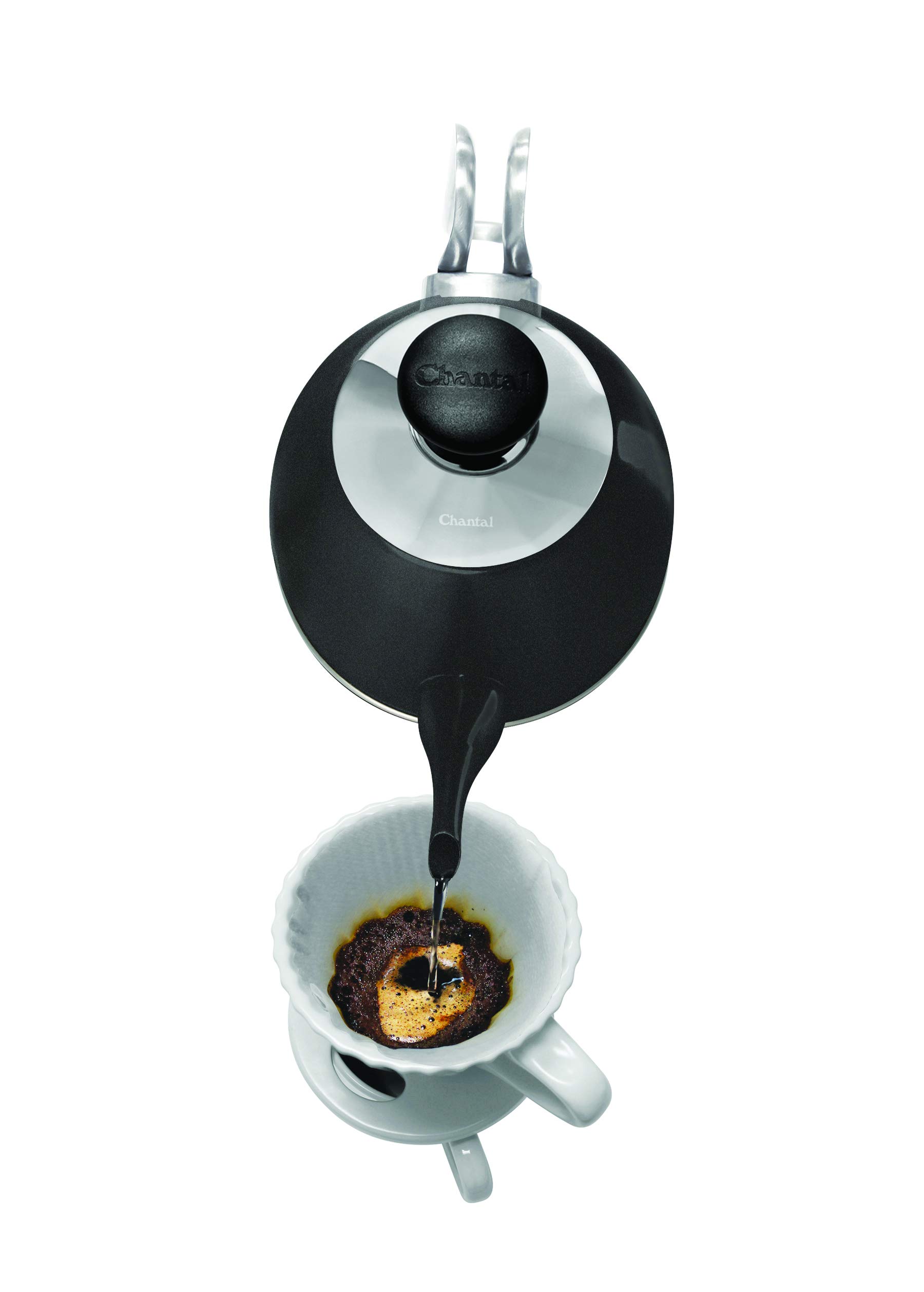Chantal ELSL37-03R KM Ryder Electric Kettle - 32 oz Matte Black Fast Boiling Water Kettle for Coffee, Tea & Cooking - Perfect for Home, Office & Dorm Use