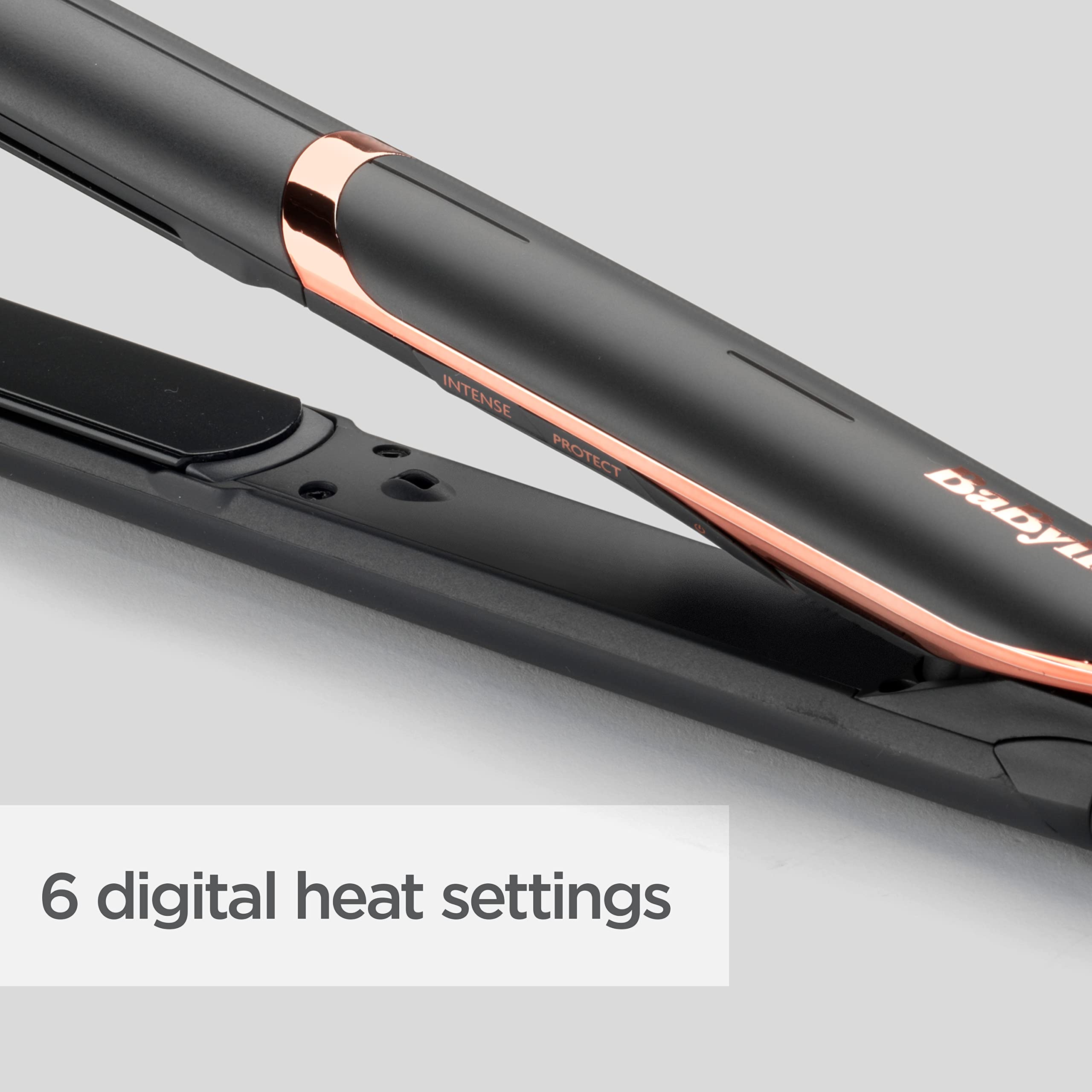 BaByliss Smooth Pro 235 Hair Straightener - Ionic Ceramic Flat Iron with 6 Heat Settings (140°C-235°C) for Salon-Quality Smoothing & Frizz Control | Perfect for Home Use, Travel & Professional Styling