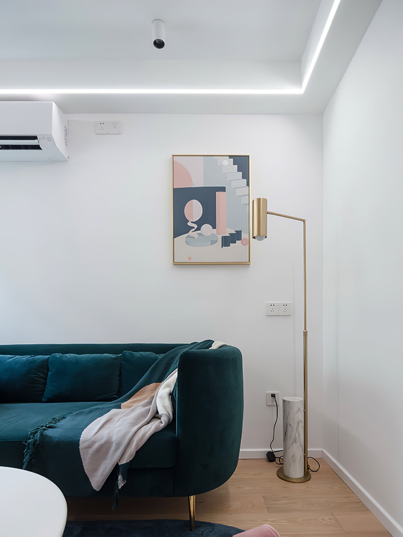 Modern Dimmable LED High Floor Lamp for Living Room - Adjustable Brightness, Tall Standing Light for Bedroom, Office & Reading Corner - Warm White to Cool Daylight (3000K-6500K)