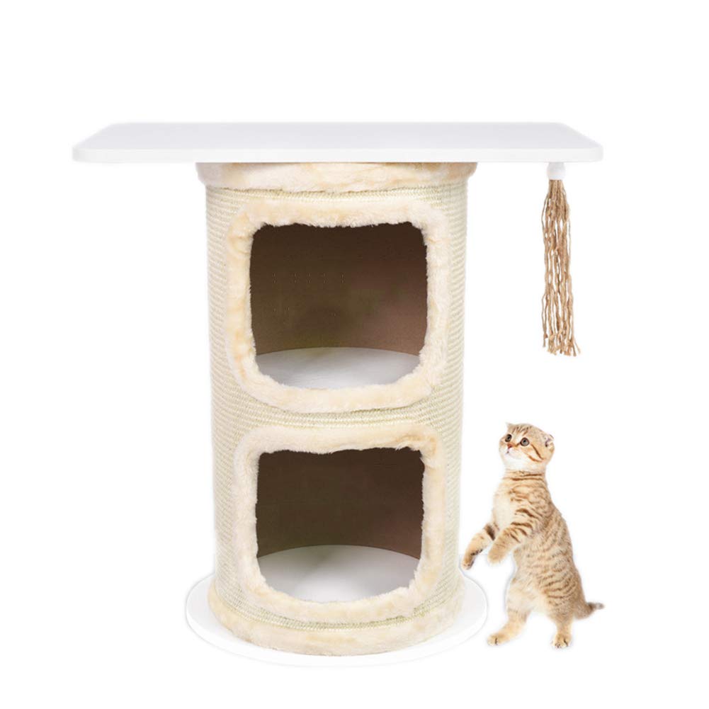 Premium Cat Tree Tower with Sisal Scratching Posts, Perches, Platform & Dangling Toys - Multi-Level Pet Palace for Climbing, Scratching & Sleeping (60.5x33.5cm) - Perfect for Indoor Play, Exercise & Relaxation in Home, Apartment or Office