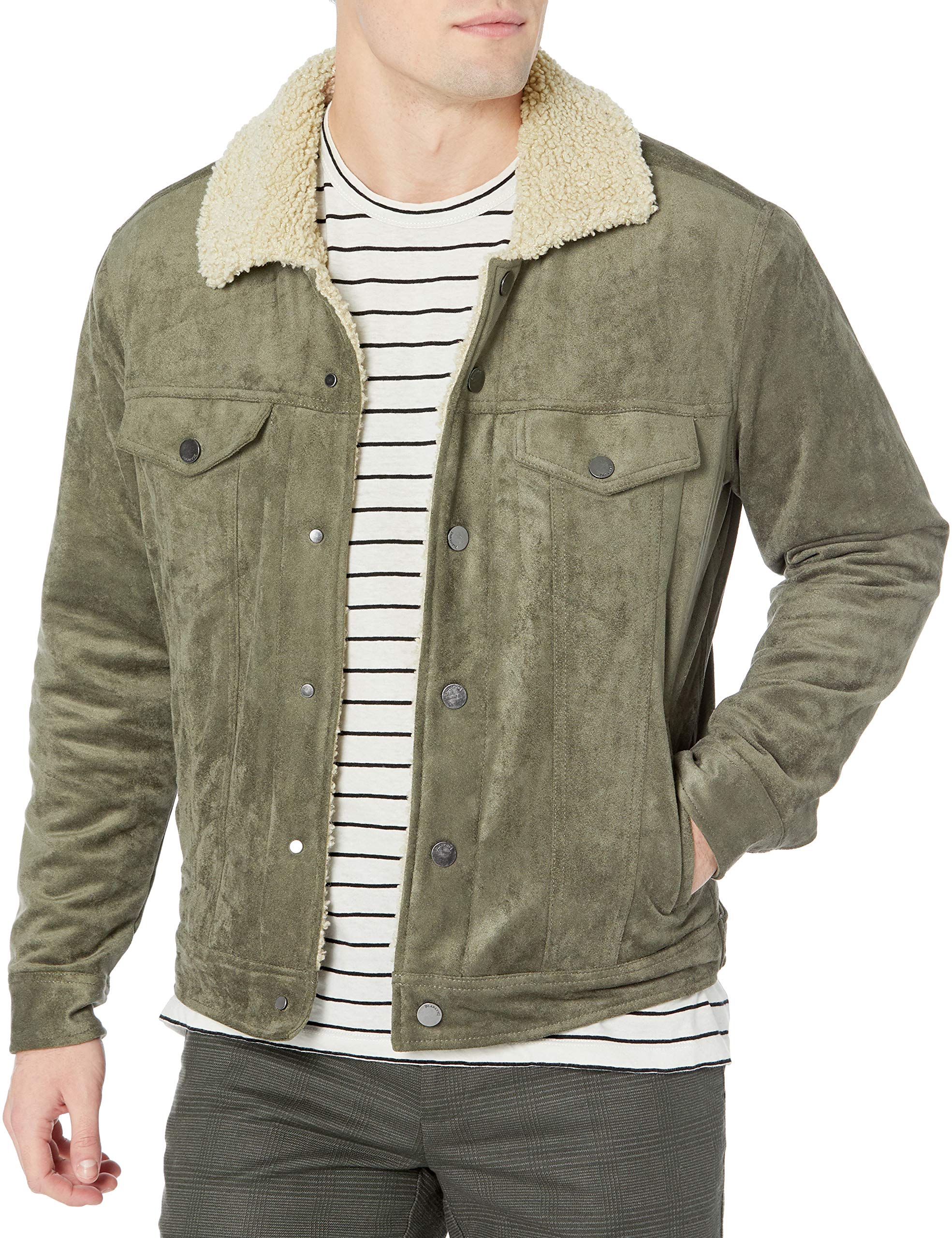 BLANKNYC Men's Military Coat - Stylish Army Green Jacket for Outdoor Adventures & Casual Wear