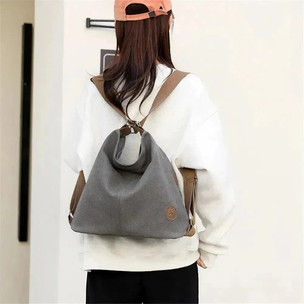 Stylish Women's Designer Canvas Backpack - Durable & Lightweight for Travel, Work & School | Fashionable & Functional Everyday Use
