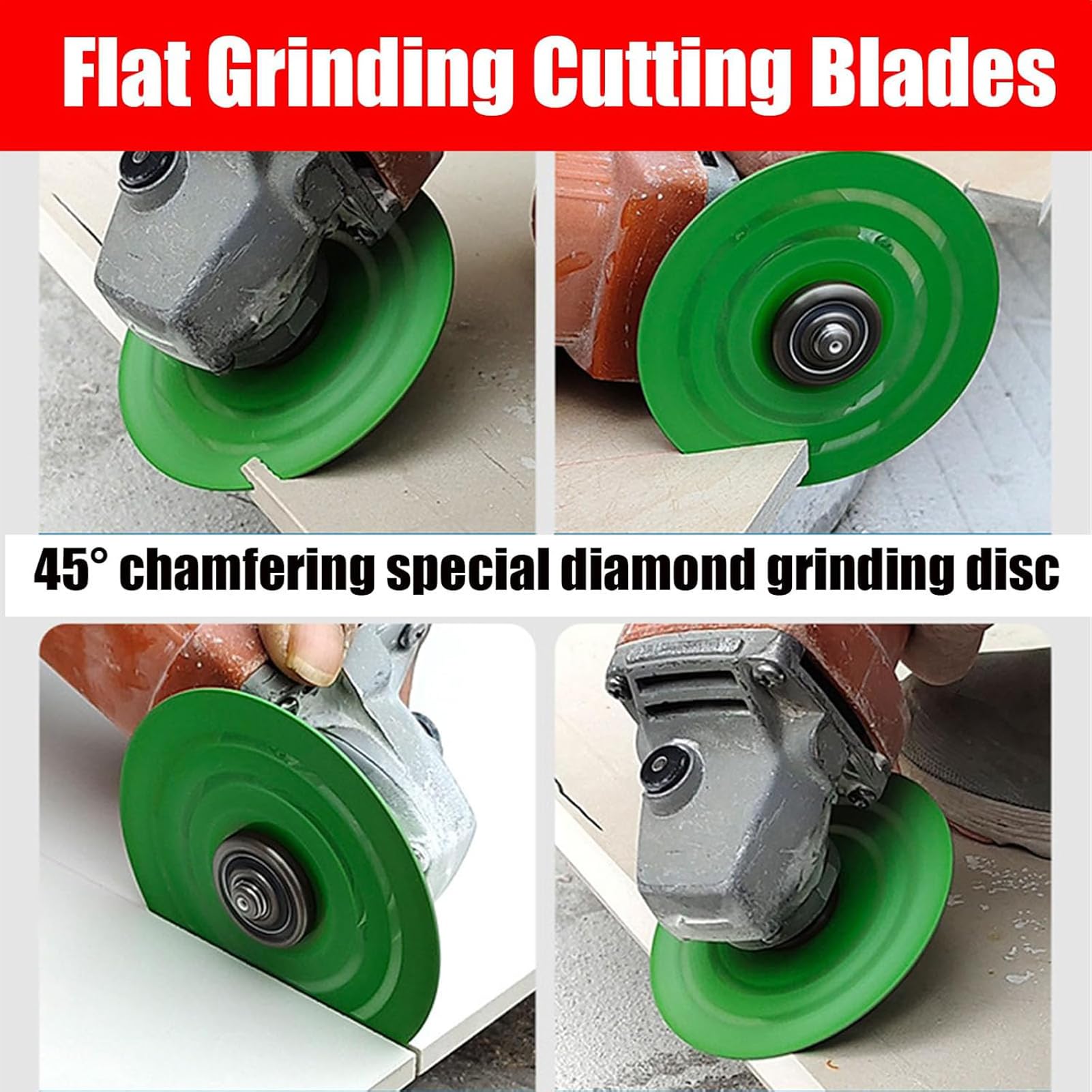 4.5 Inch Diamond Grinding Disc for Tile, Ceramic, Glass - Rock Slab Cutting & Grinding Wheel with Long Lifespan (6 Pack) - Perfect for DIY Projects, Home Renovations & Professional Stone Work