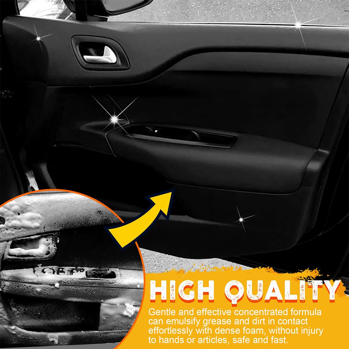 Ambitionous Magic Foam Cleaner - 2024 Upgraded Multi-Functional Car Interior & Exterior Cleaner | Powerful Foaming Formula for Seats, Dashboards & Upholstery | Perfect for Auto Detailing, Home & Office Cleaning