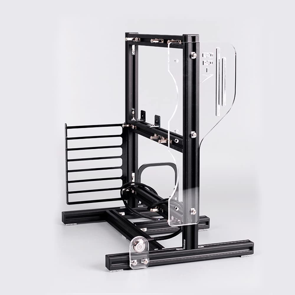 Aluminum Alloy Open Air ATX PC Test Bench - Motherboard Overclocking Computer Chassis & Bare Frame Stand (Black) | Perfect for PC Builders, Hardware Testing & Extreme Overclocking