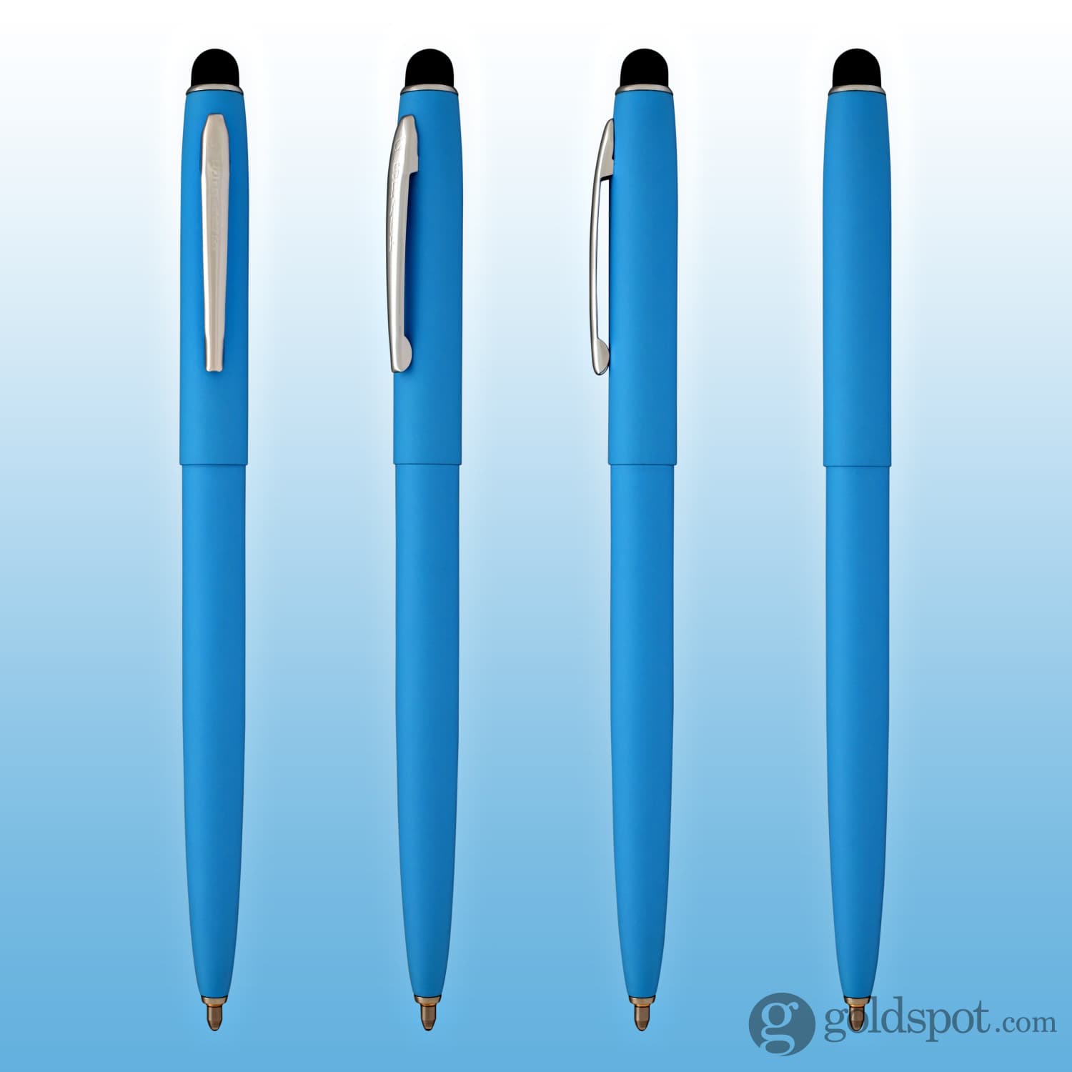 Fisher Space Pen Cap-O-Matic Matte Blue Ballpoint Pen with Stylus - Premium Powder Coated Writing Tool for Office, Travel & Outdoor Adventures