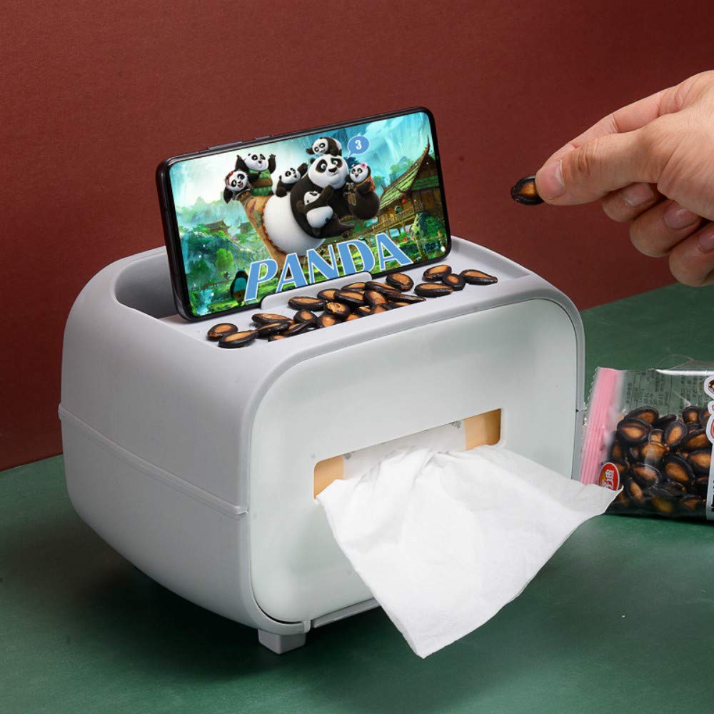 UII Toilet Paper Storage Container - Creative Tissue Dispenser, Multi-Functional Napkin Box for Living Room & Bathroom | Nordic Style Home Organization (Classic Grey) | Perfect for Modern Homes, Offices & Guest Rooms