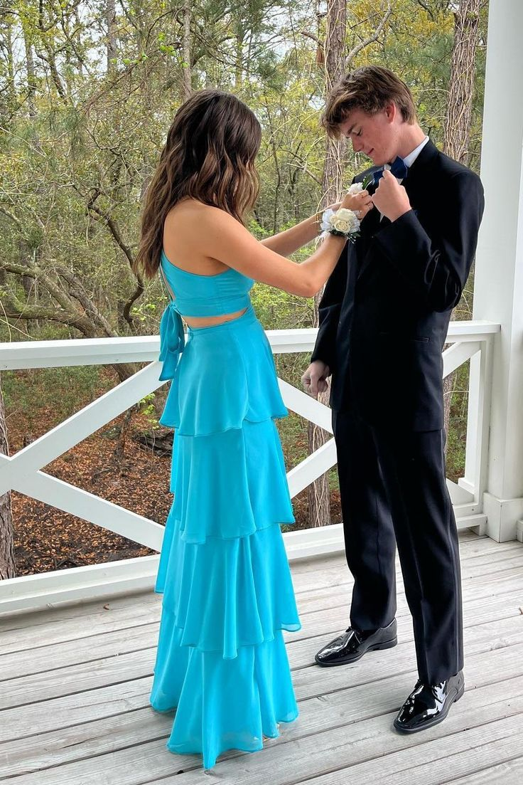 Elegant A-Line Tiered Long Party Dress for Prom, Formal Events & Evening Occasions - Style J5324 | Perfect for Homecoming, Weddings & Special Celebrations