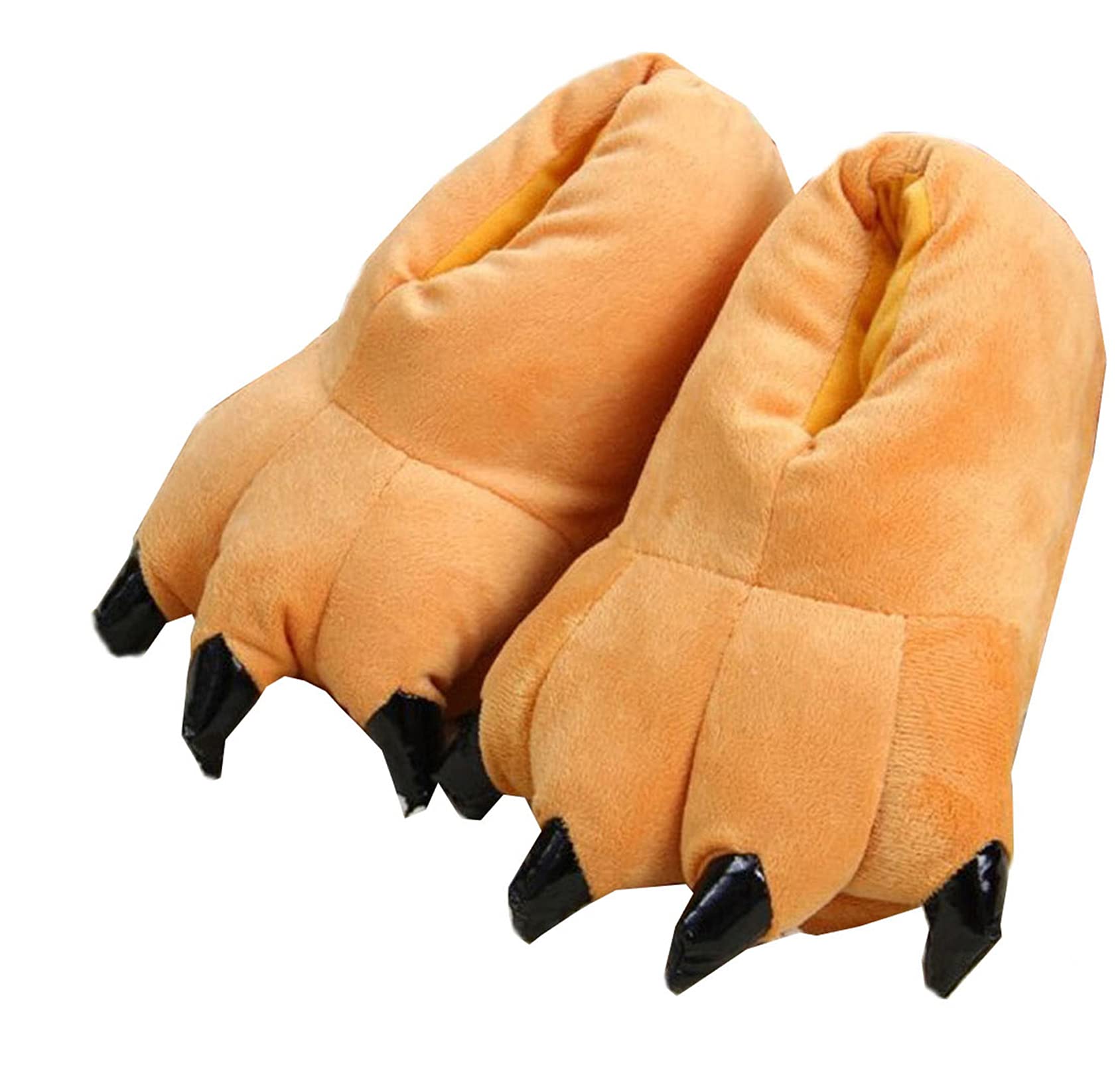 Unisex Plush Animal Paw Slippers - Fuzzy Warm House Shoes for Men & Women - Dinosaur & Claw Design Indoor/Outdoor Slippers - Perfect for Winter, Lounge Wear & Gift Giving