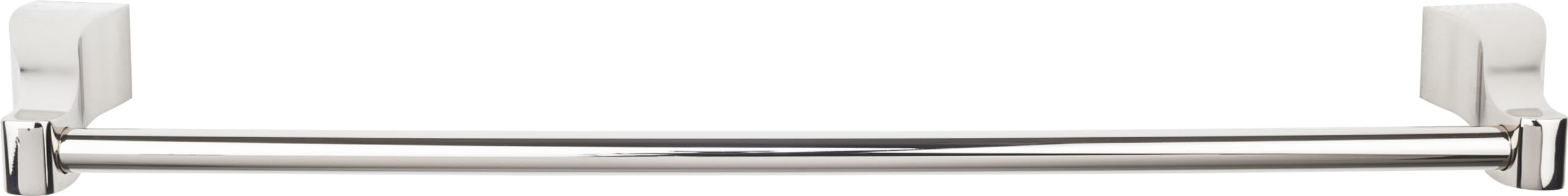 Top Knobs AQ8-PN Aqua Bath Single Towel Rod in Polished Nickel - Perfect for Bathroom, Spa & Luxury Home Decor