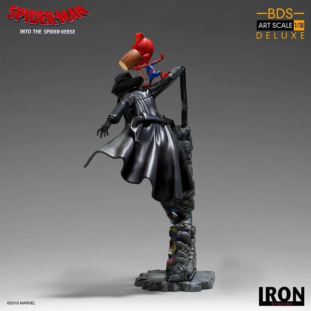 Iron Studios Spider-Man: Into The Spider-Verse Noir & Spider Ham BDS Art Scale 1/10 Statue - Collectible Marvel Superhero Figures for Display & Home Decor