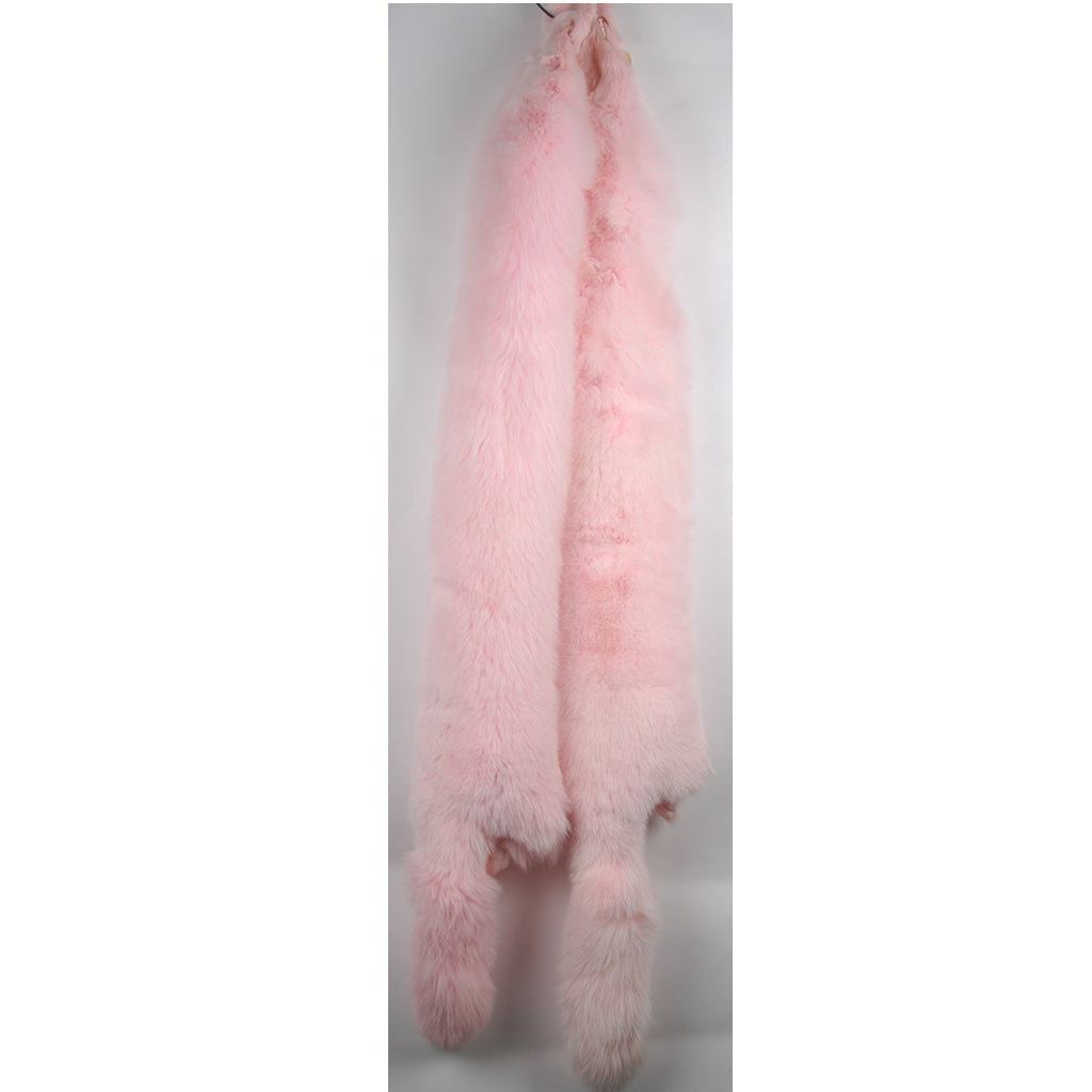 Dyed Ranch Fox Fur Coat - Frost Tip Pink | Warm Winter Fashion for Women | Perfect for Outdoor Adventures & Cold Weather