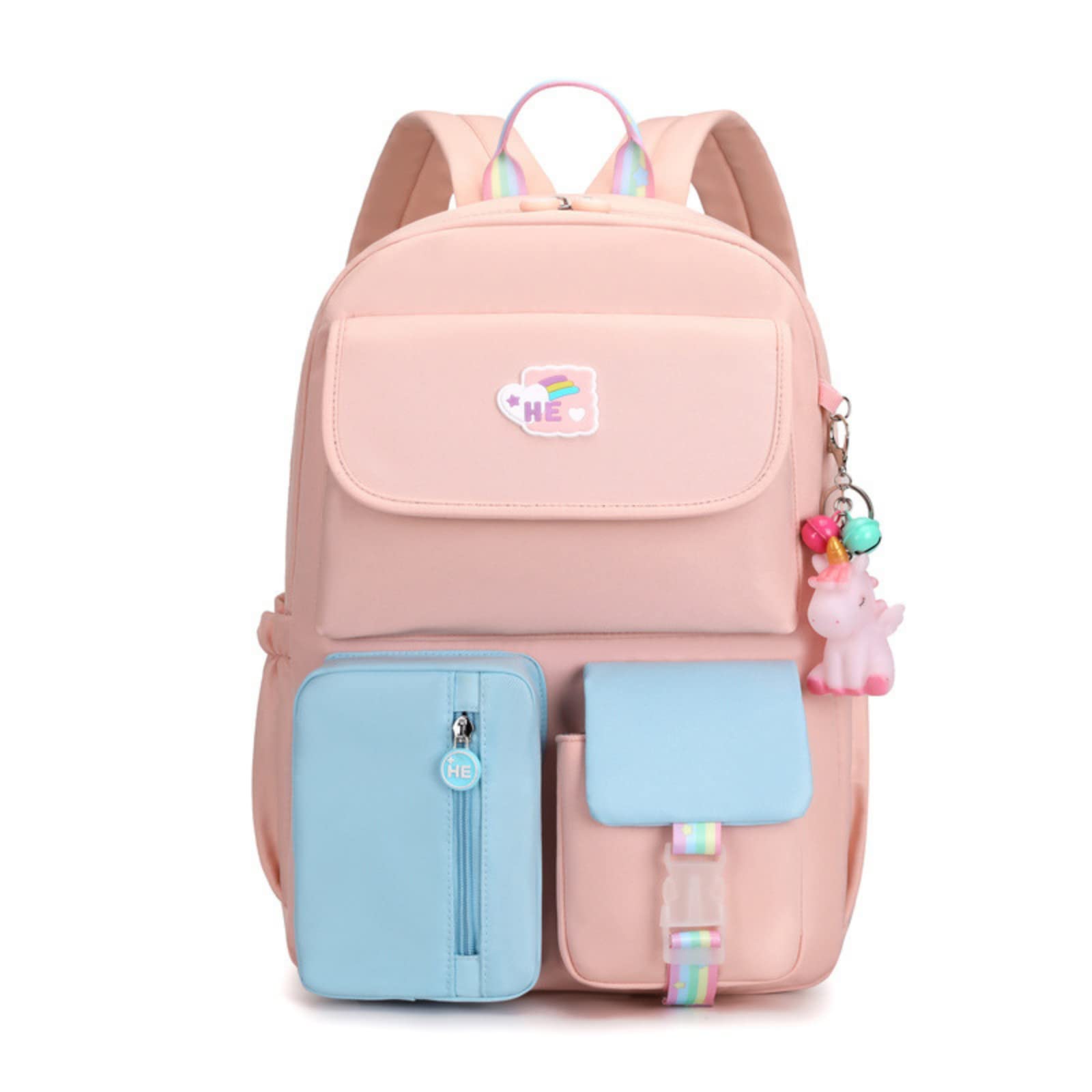 Cute Kawaii Backpack for School - Stylish Aesthetic Daypack with Adorable Pendant for Girls, Teens & Boys | Perfect for College, Middle School, Travel & Daily Use | Great Back to School Gift & Laptop Bag
