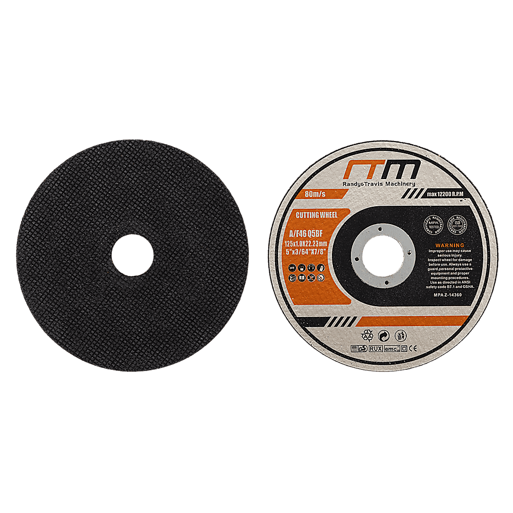 100-Pack 125mm (5 Inch) Metal Cutting Discs for Angle Grinder - Thin Cut Off Wheels for Steel, Iron, and Metal - Perfect for DIY Projects, Metal Fabrication, and Construction Work