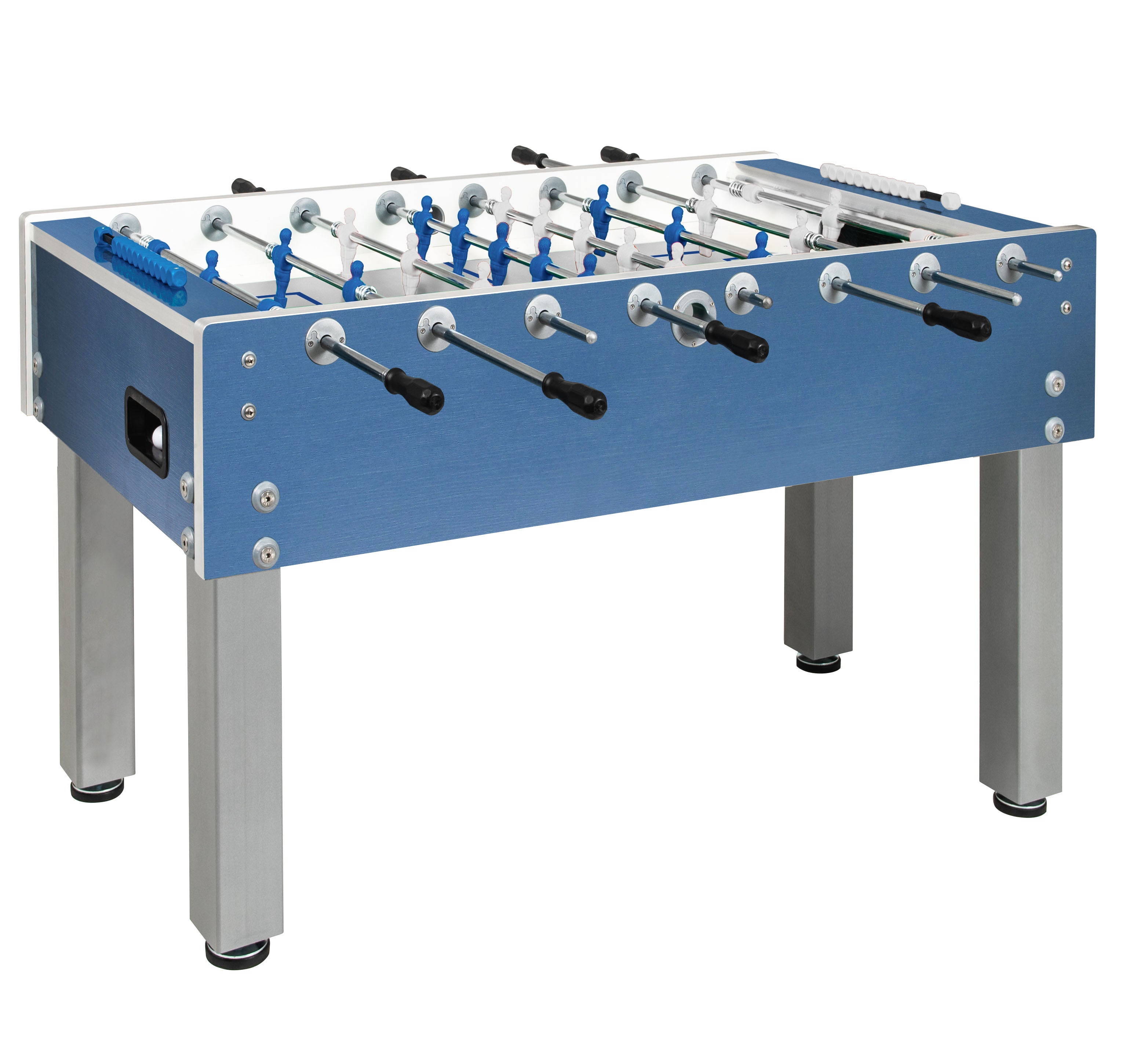 Garlando G 500 Outdoor Foosball Table - Weatherproof Blue Soccer Table for Backyard, Patio & Game Room - Professional Size Foosball Game for Adults & Kids